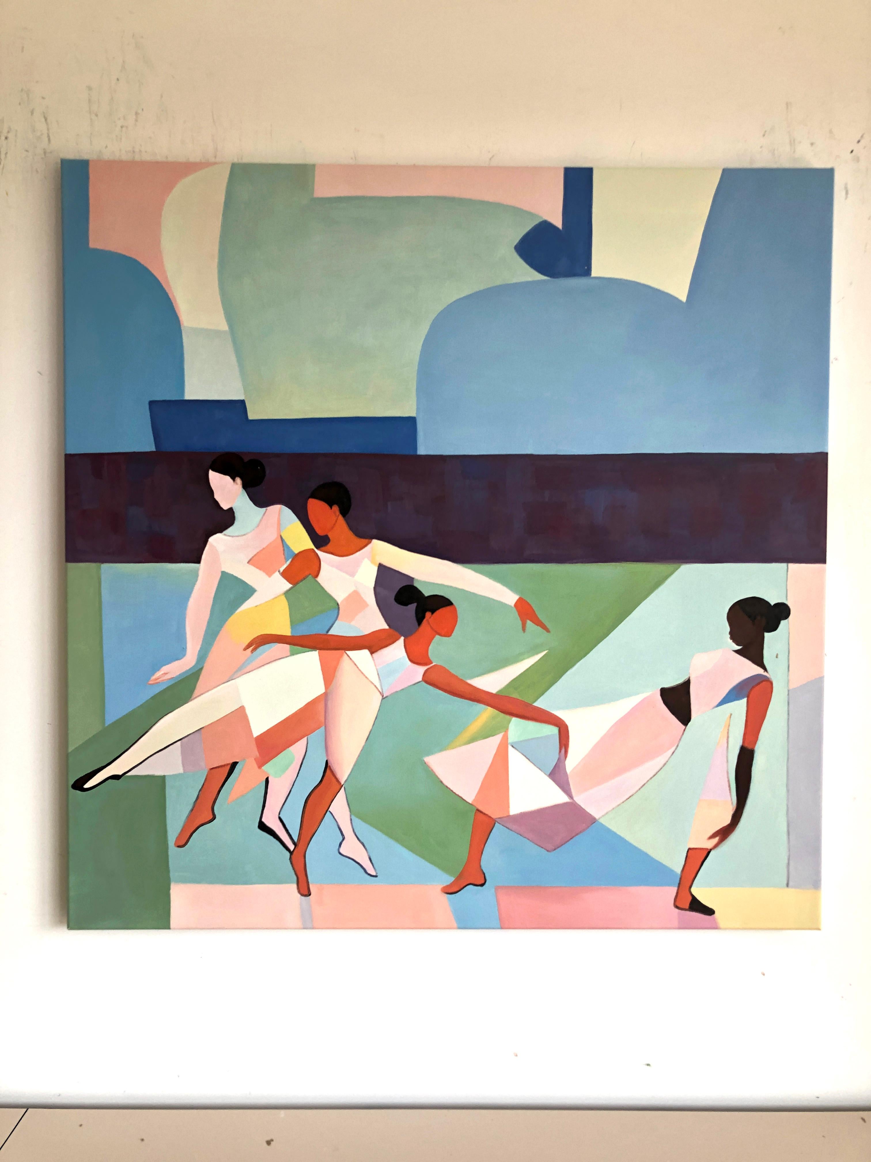 Ogni passo si intreccia con l'altro - B.Schaumann - Danzatori contemporanei - Pittura in vendita 1