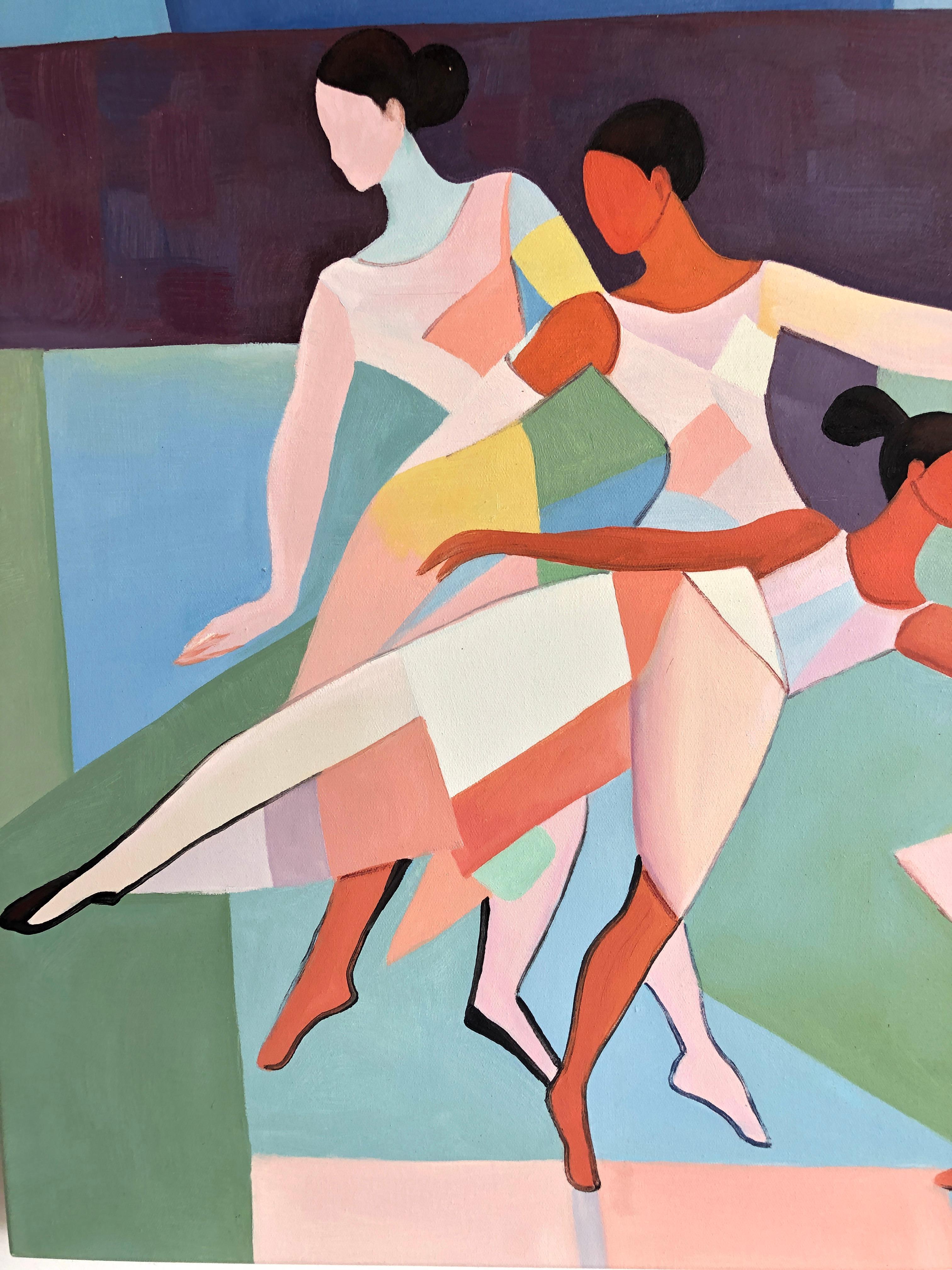 Ogni passo si intreccia con l'altro - B.Schaumann - Danzatori contemporanei - Pittura in vendita 3