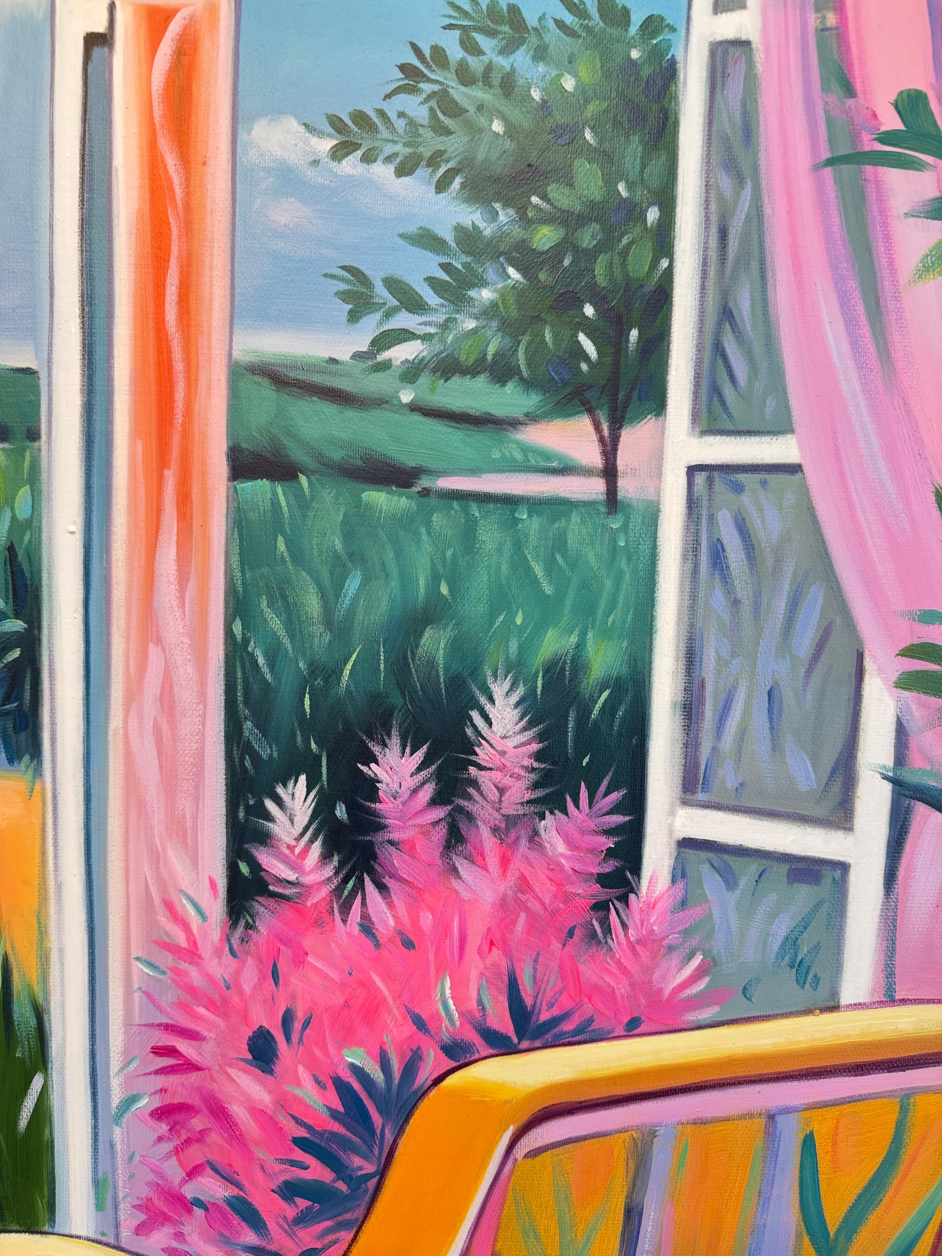 Echos eines Sommergesprächs- B.Schaumann Zeitgenössische Architekturmalerei im Angebot 6