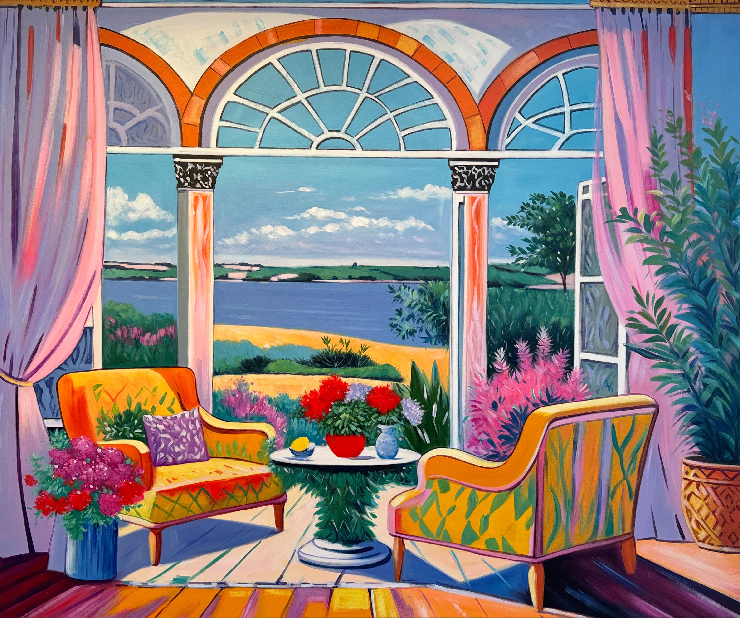 Echoes of a Summer Conversation- B.Schaumann Contemporary architectural Painting