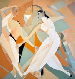 Emotion in motion by B. Schaumann - Contemporary Dancers Painting
