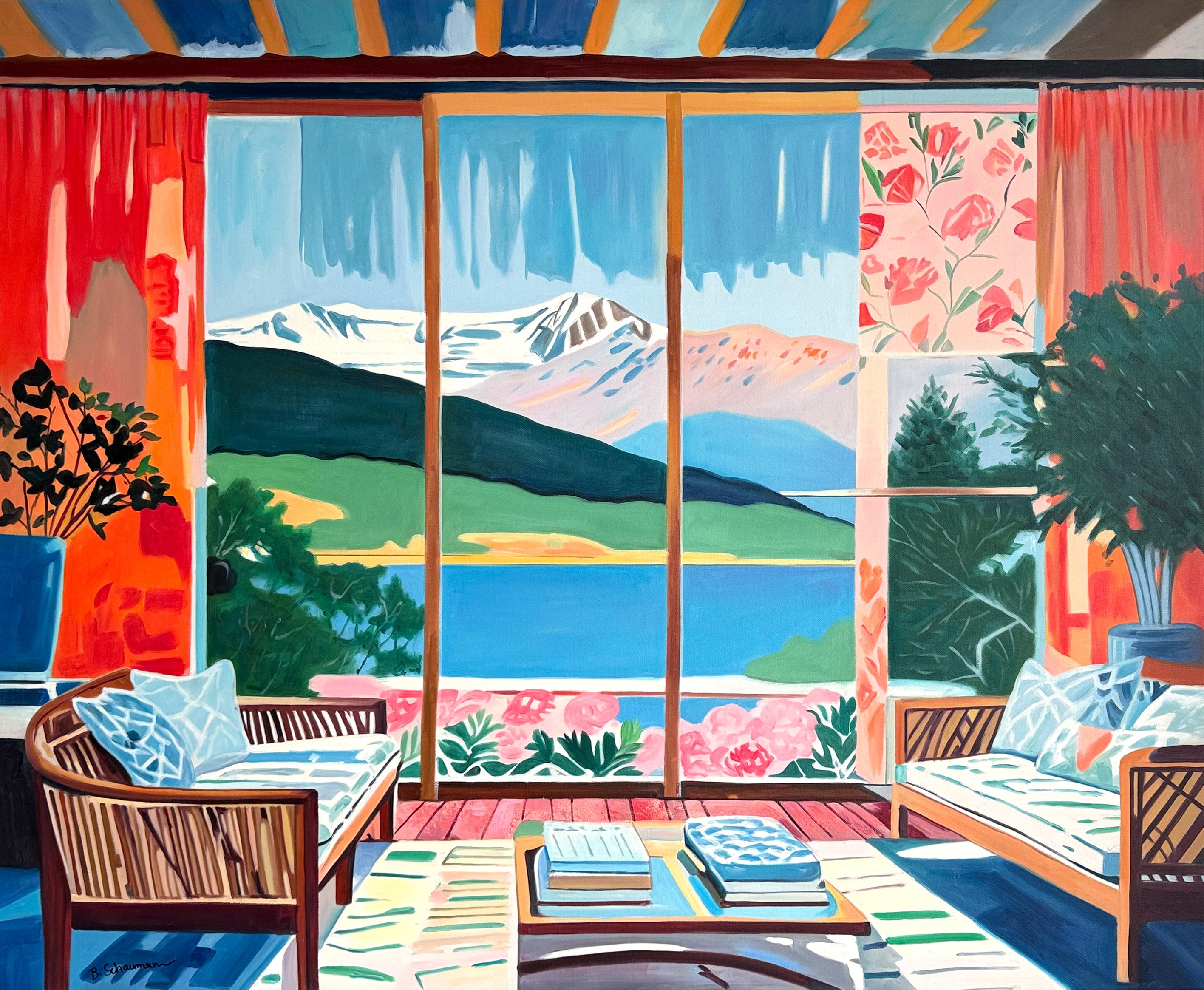 Barbara Schaumann Abstract Painting - Held by the light - B.Schaumann Contemporary interior architectural Painting
