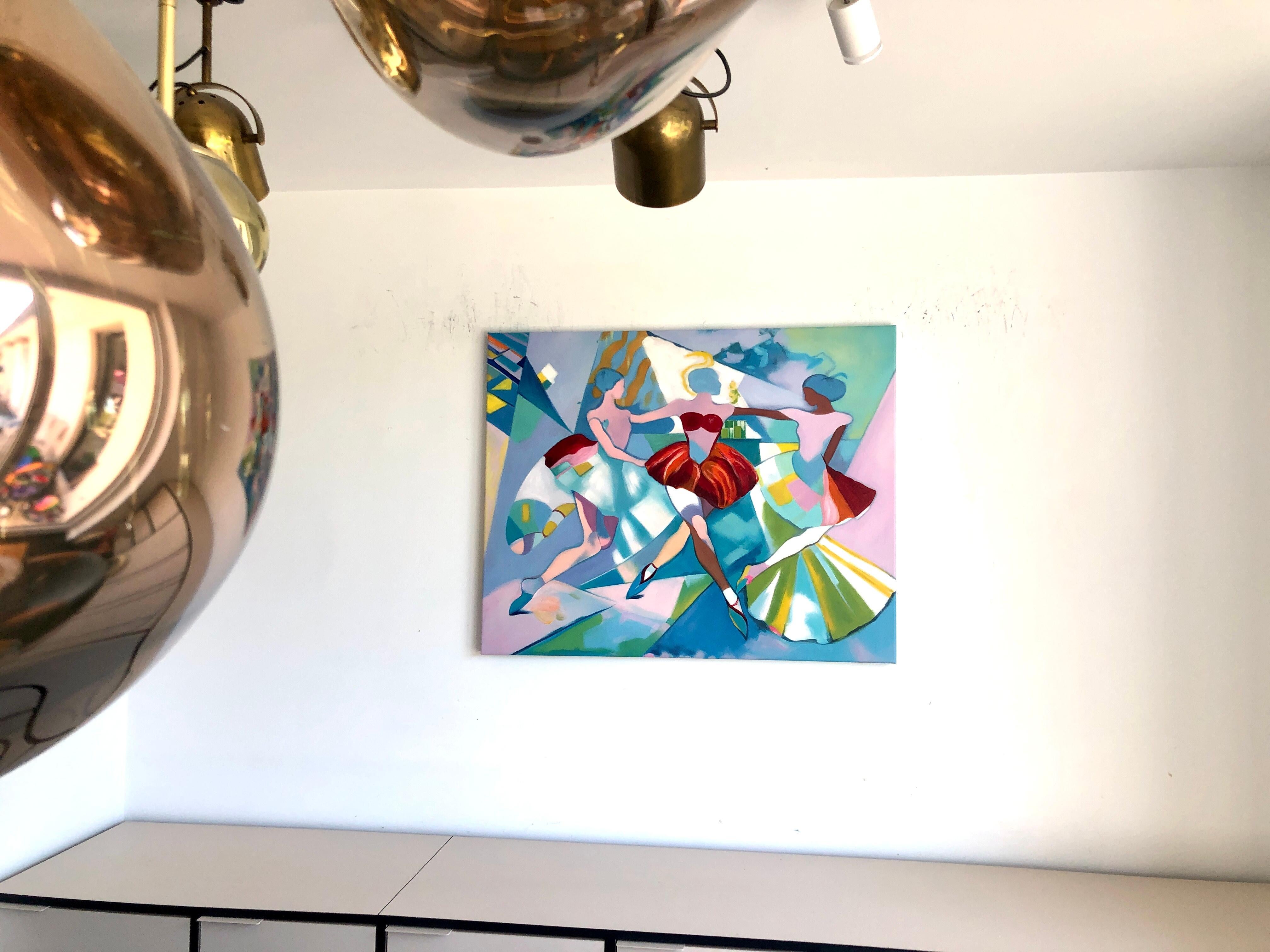 Hold Me Through the Music - B.Schaumann - Contemporary Dancers Painting For Sale 2