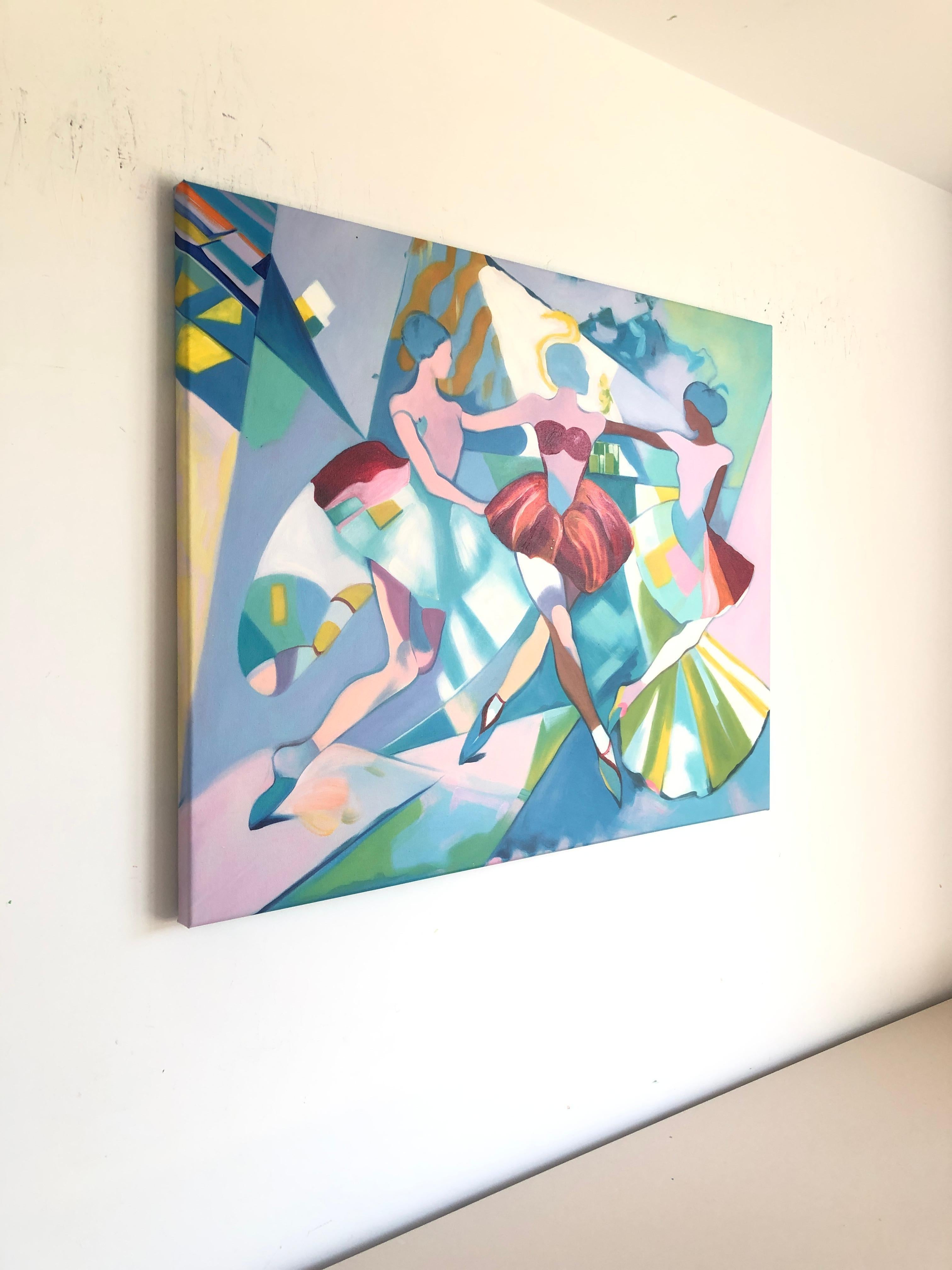 Hold Me Through the Music - B.Schaumann - Contemporary Dancers Painting For Sale 4