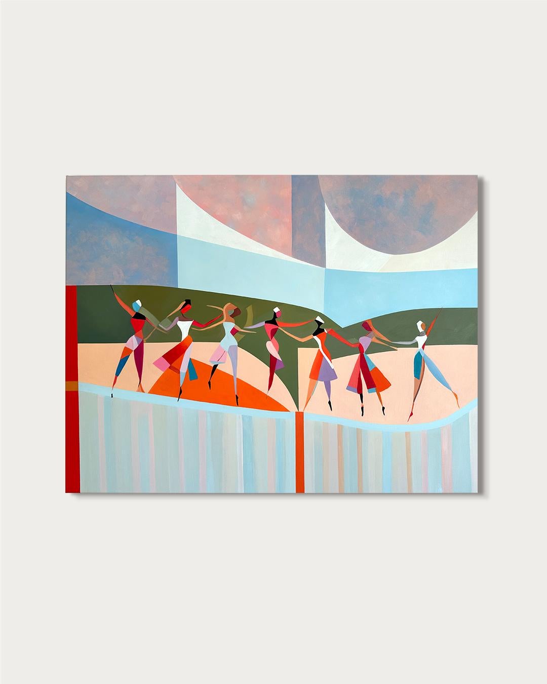 In compagnia della danza B. Schaumann - Danzatori astratti contemporanei Pittura - Painting di Barbara Schaumann