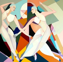 Intrecciati nel ritmo Barbara Schaumann - Danzatori astratti contemporanei - Pittura