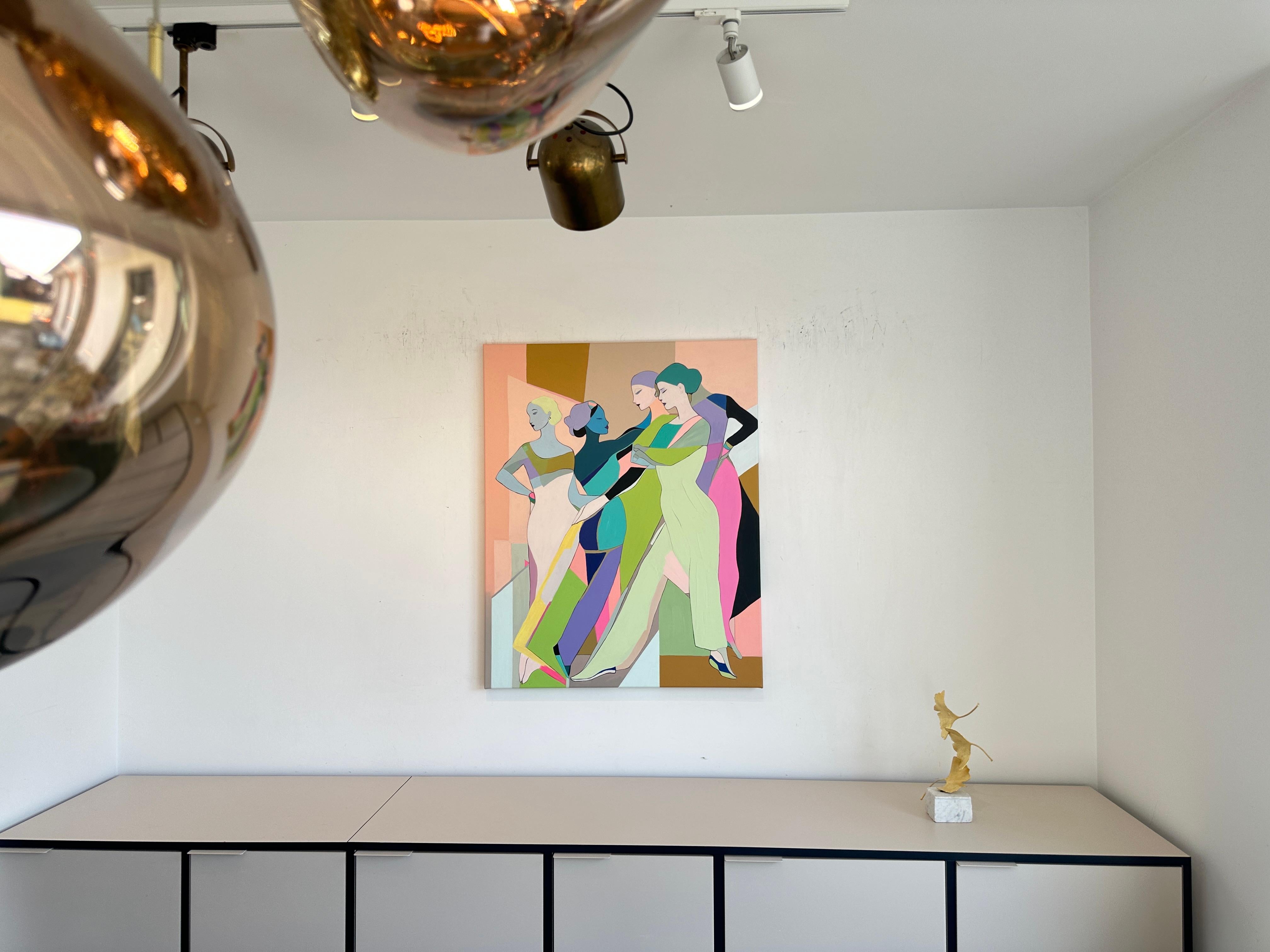 Passi intrecciati di Barbara Schaumann - Pittura contemporanea di ballerini astratti 9