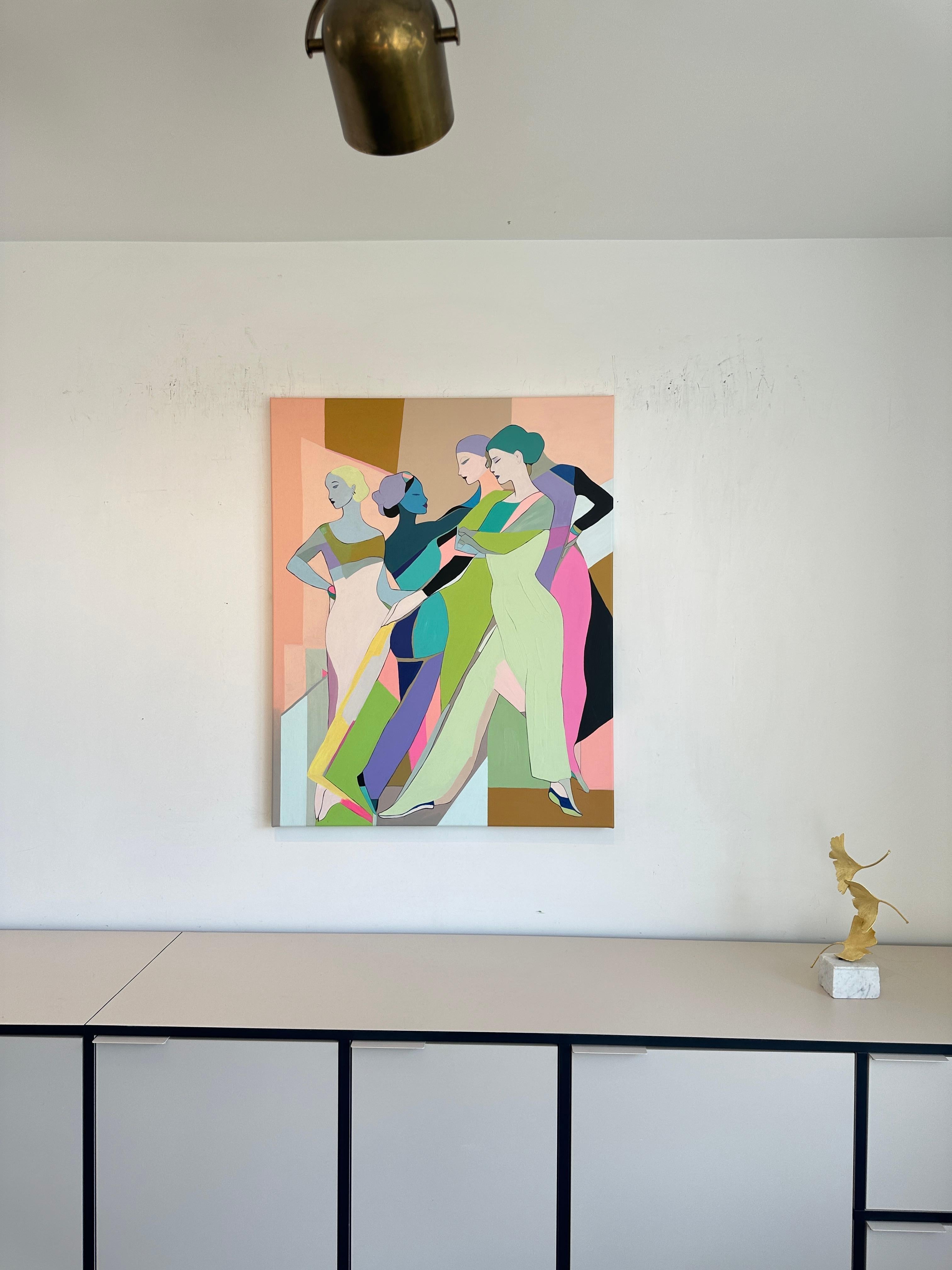 Passi intrecciati di Barbara Schaumann - Pittura contemporanea di ballerini astratti 11