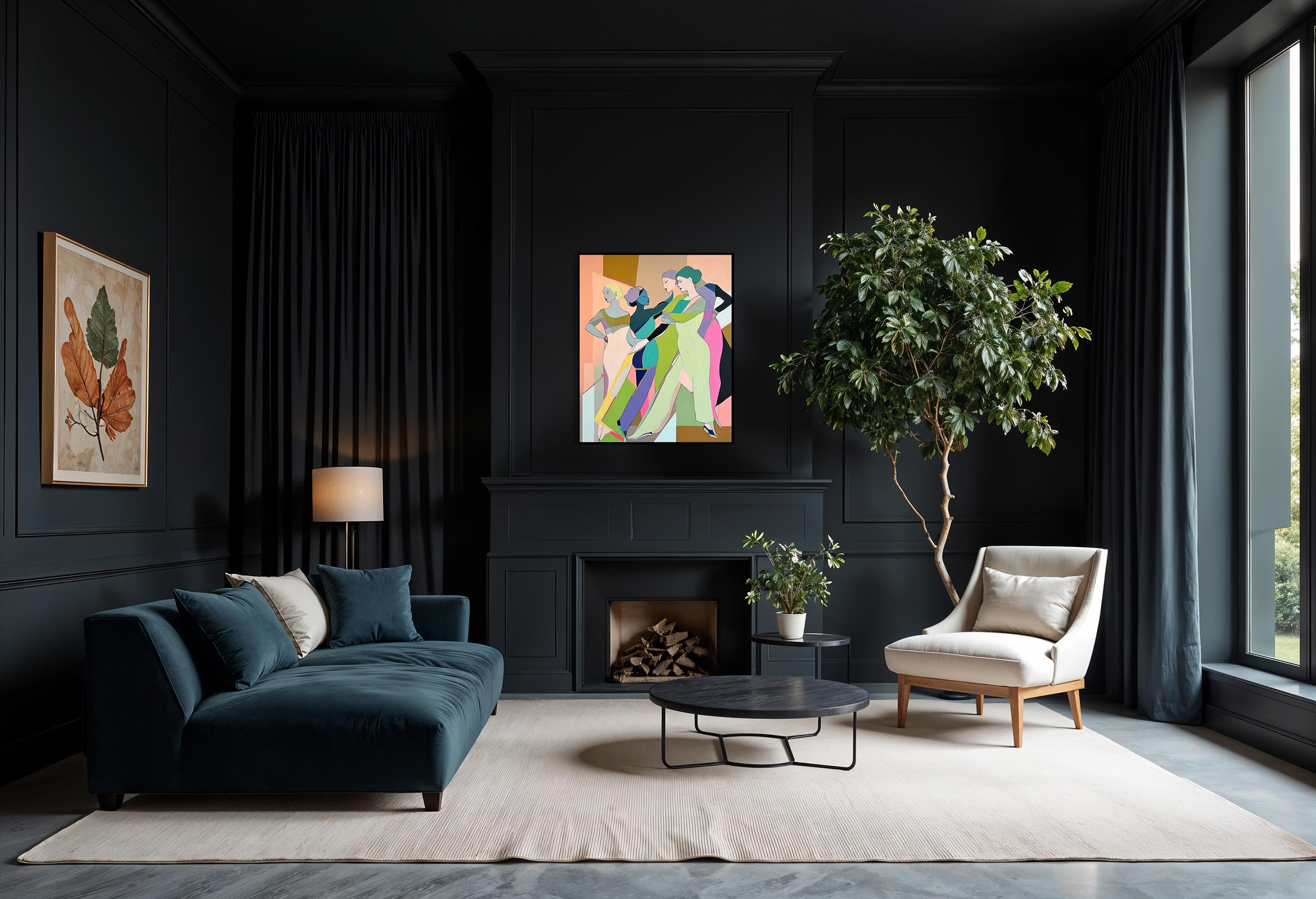 Passi intrecciati di Barbara Schaumann - Pittura contemporanea di ballerini astratti 12