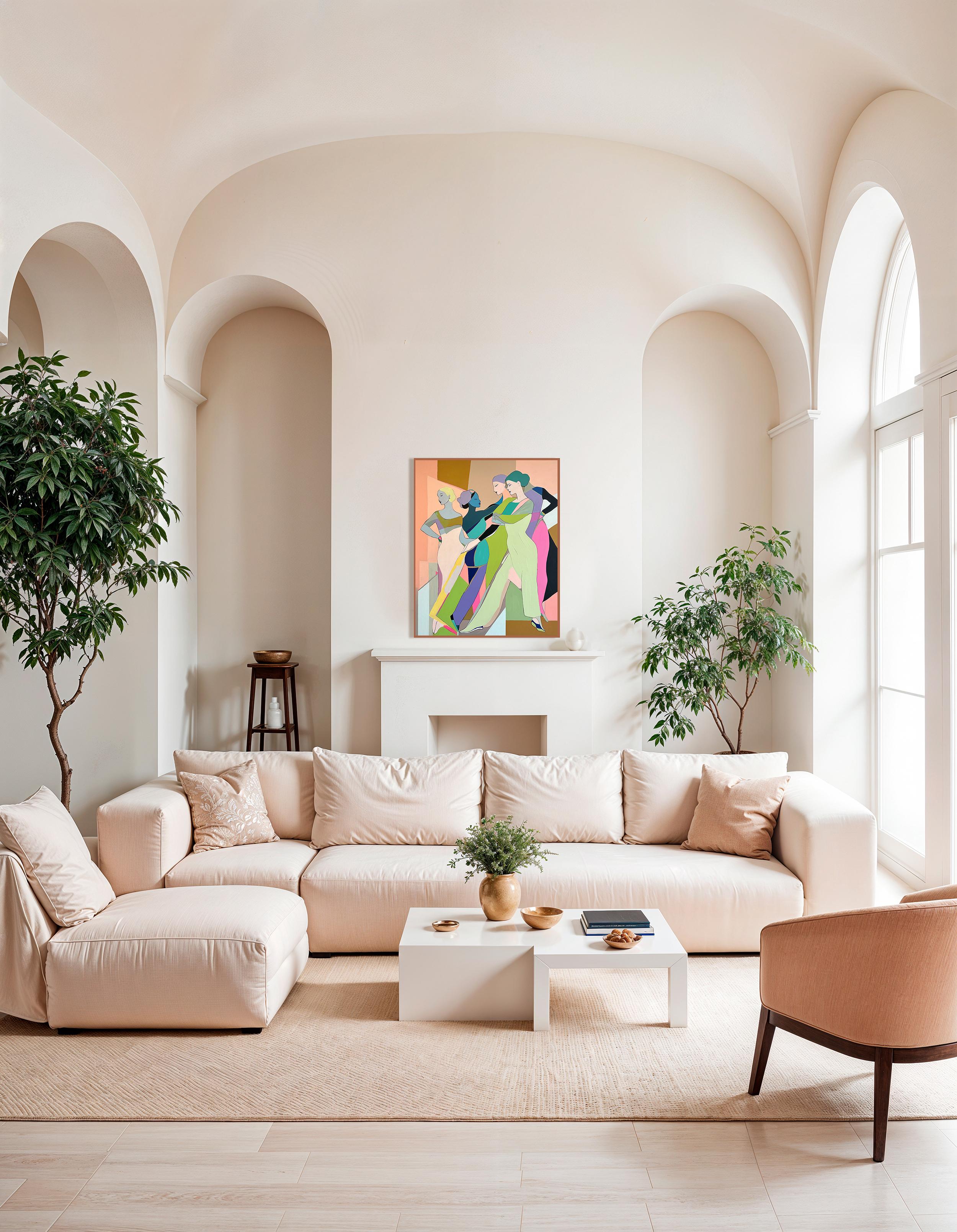 Passi intrecciati di Barbara Schaumann - Pittura contemporanea di ballerini astratti 13