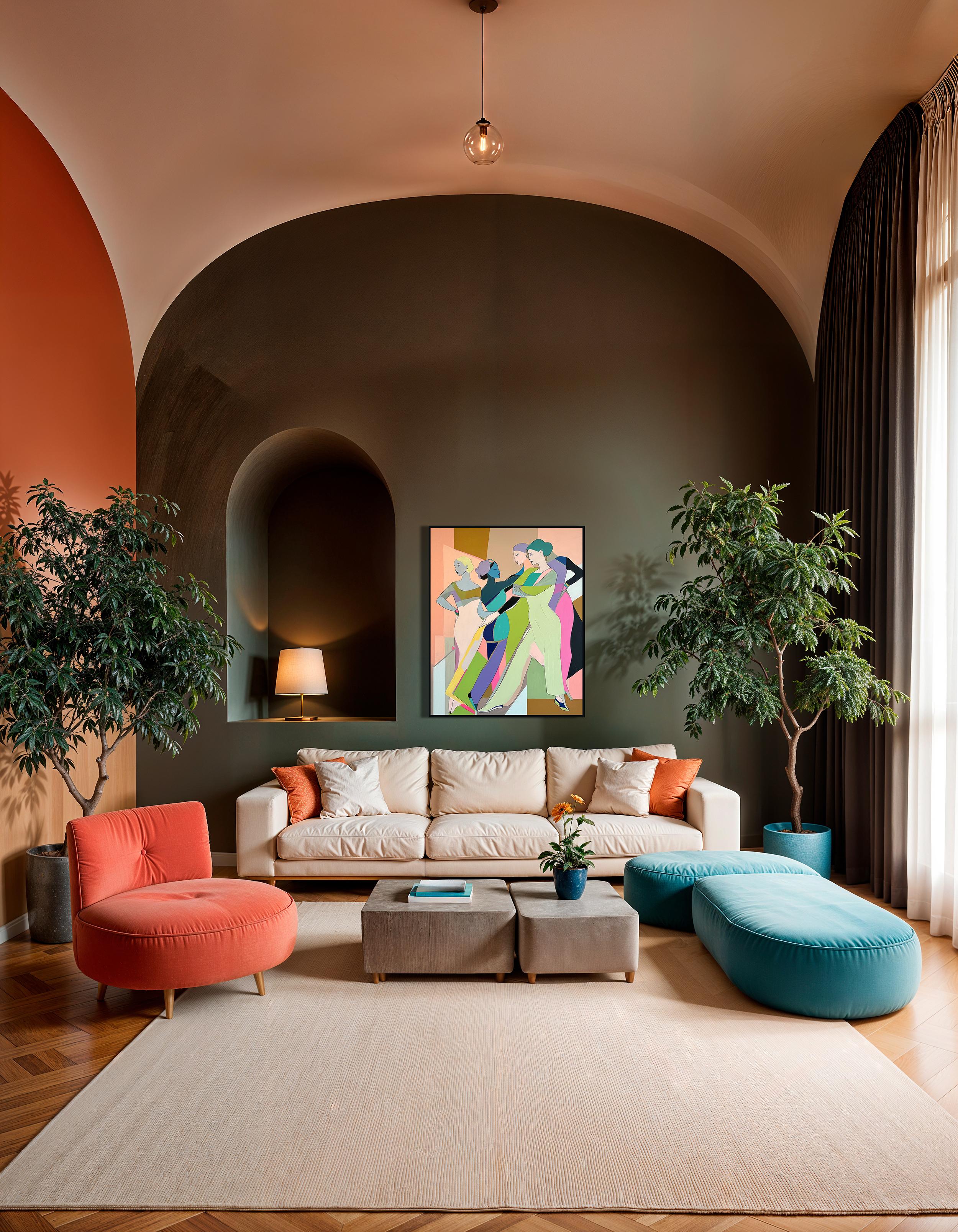 Passi intrecciati di Barbara Schaumann - Pittura contemporanea di ballerini astratti 7