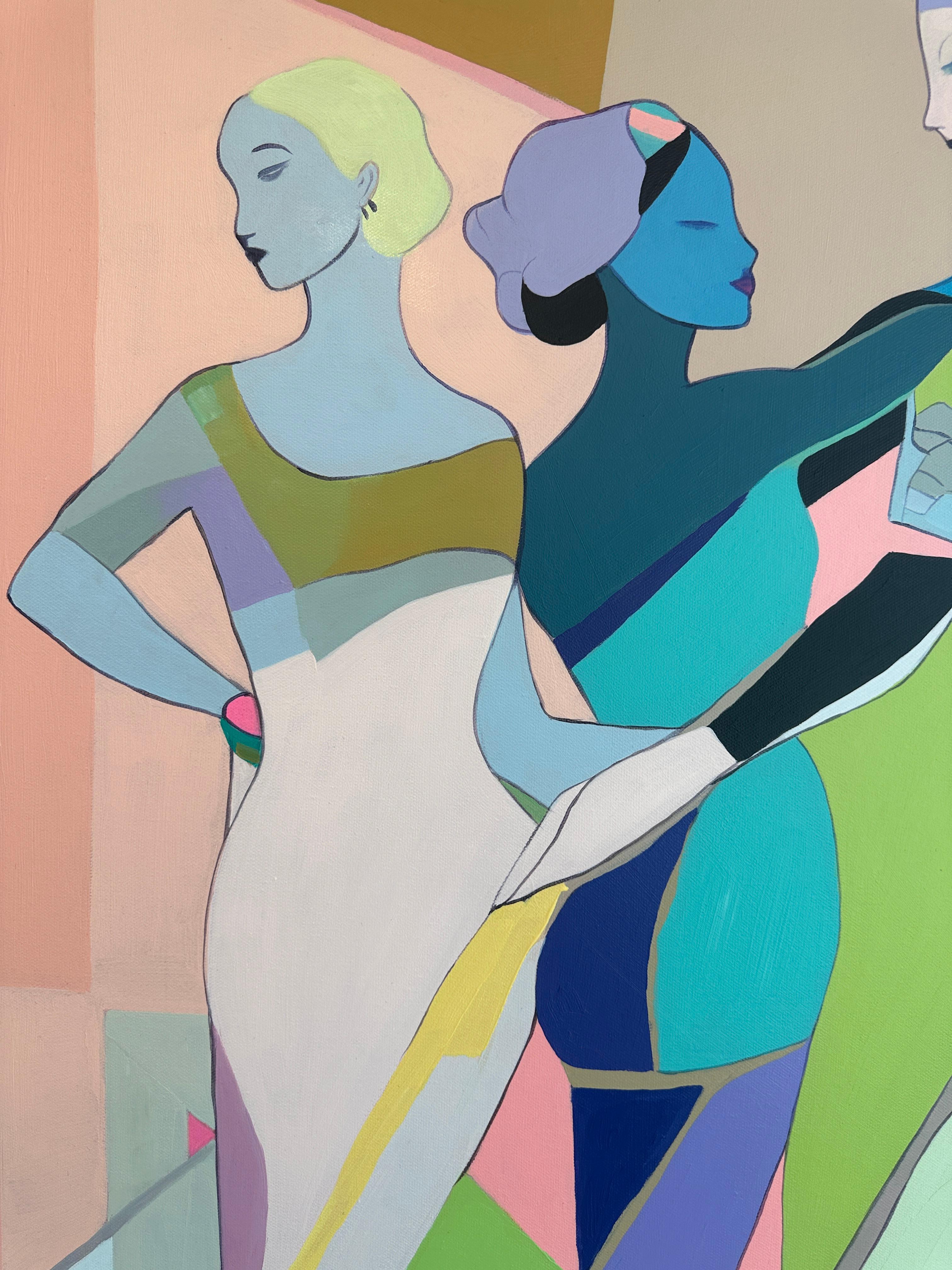 Passi intrecciati di Barbara Schaumann - Pittura contemporanea di ballerini astratti 8