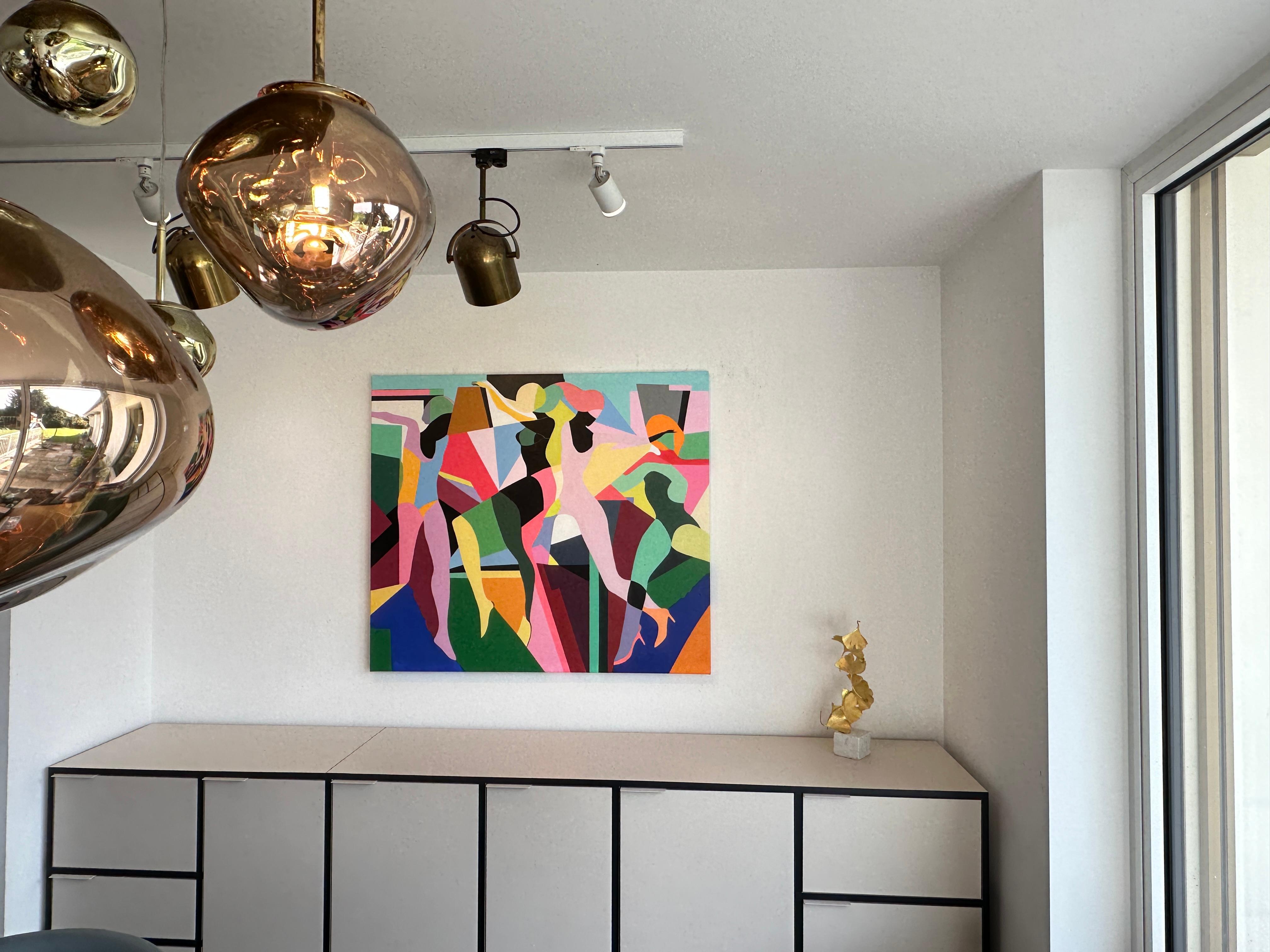 Catena da donna di Barbara Schaumann - Pittura astratta cubista contemporanea 10