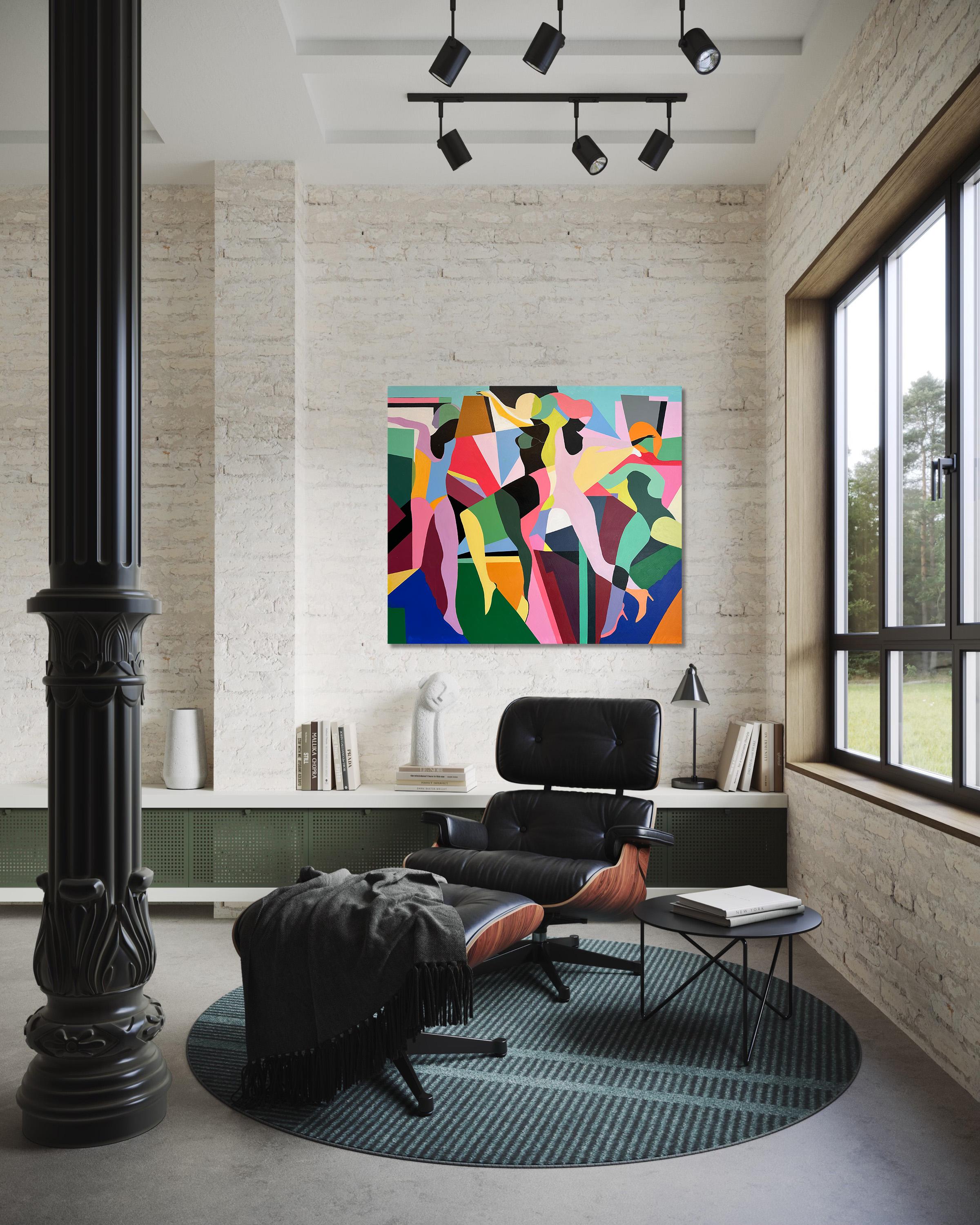 Catena da donna di Barbara Schaumann - Pittura astratta cubista contemporanea 11