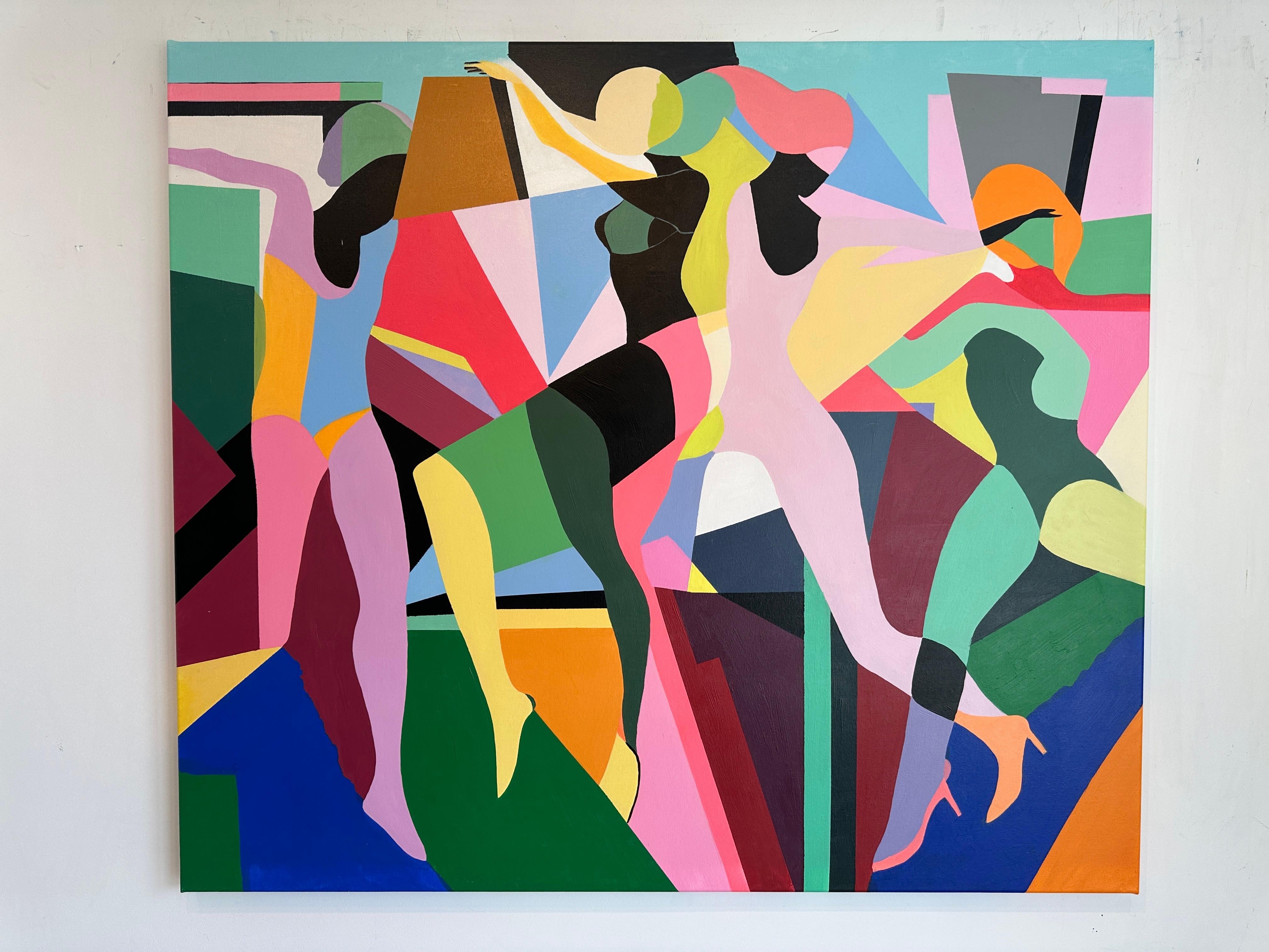 Catena da donna di Barbara Schaumann - Pittura astratta cubista contemporanea 1