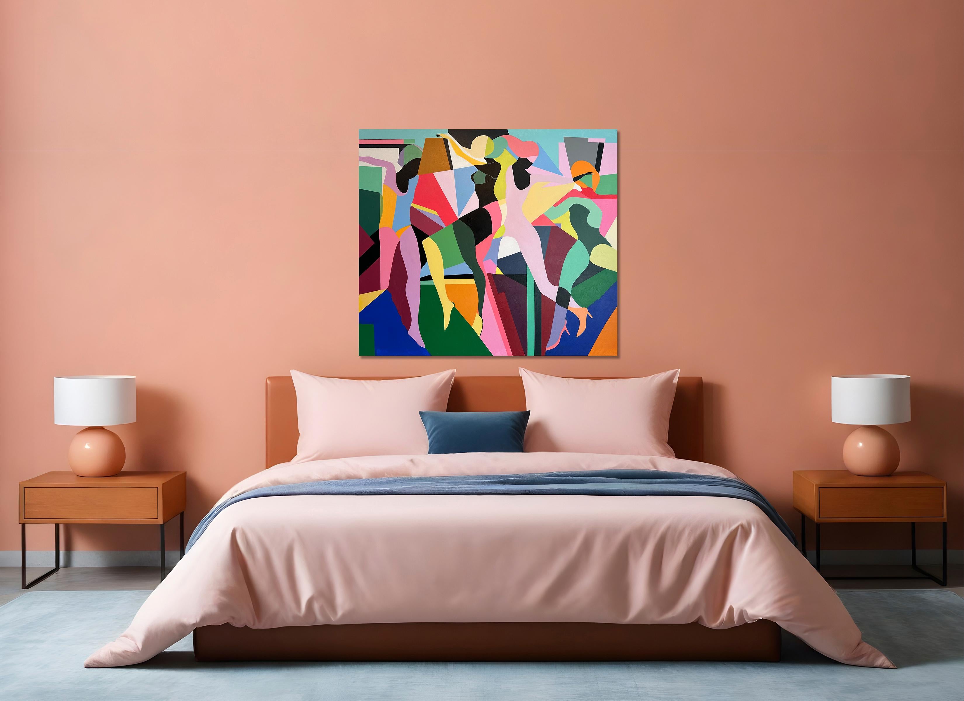 Catena da donna di Barbara Schaumann - Pittura astratta cubista contemporanea 2