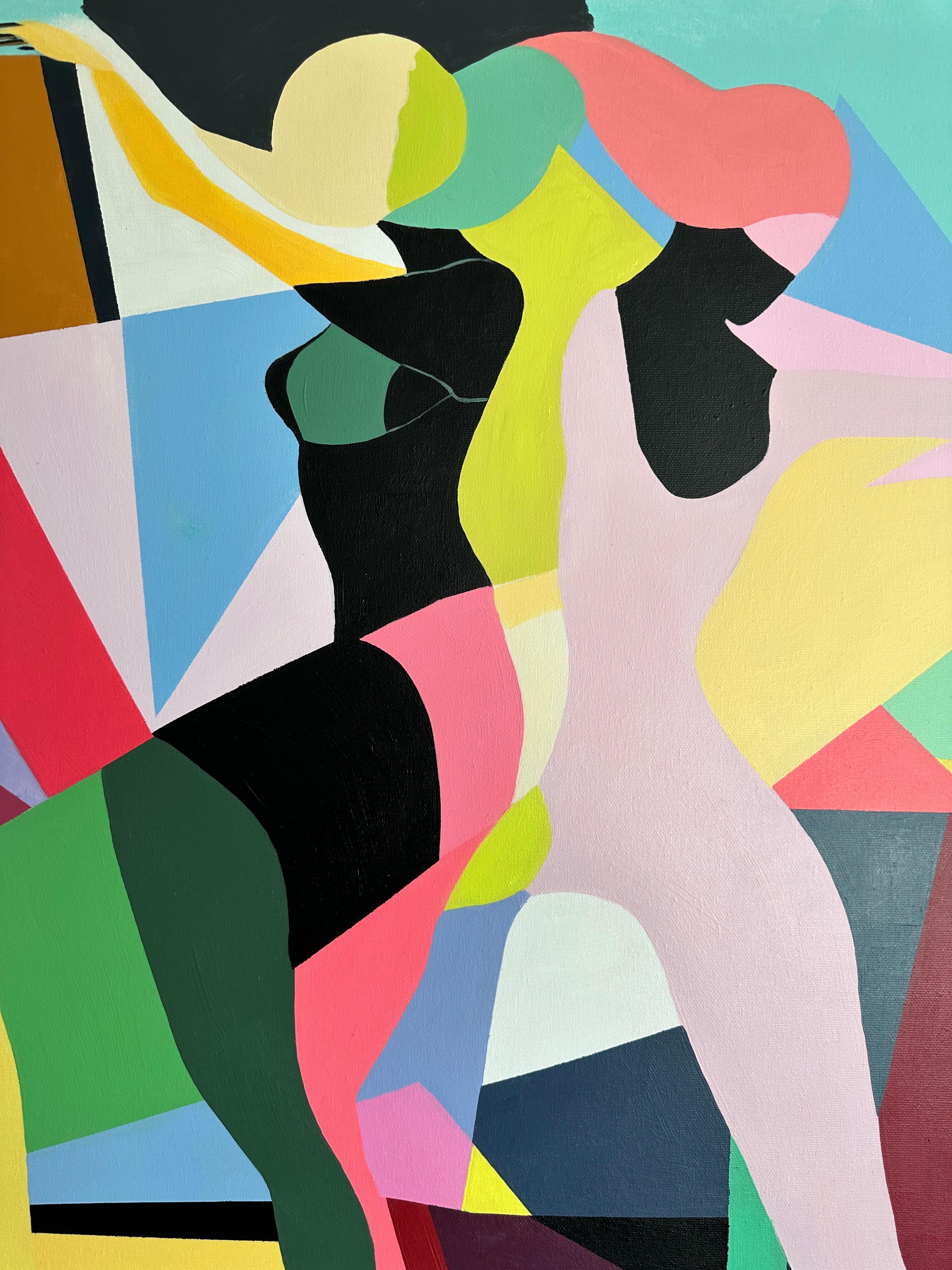 Catena da donna di Barbara Schaumann - Pittura astratta cubista contemporanea 3