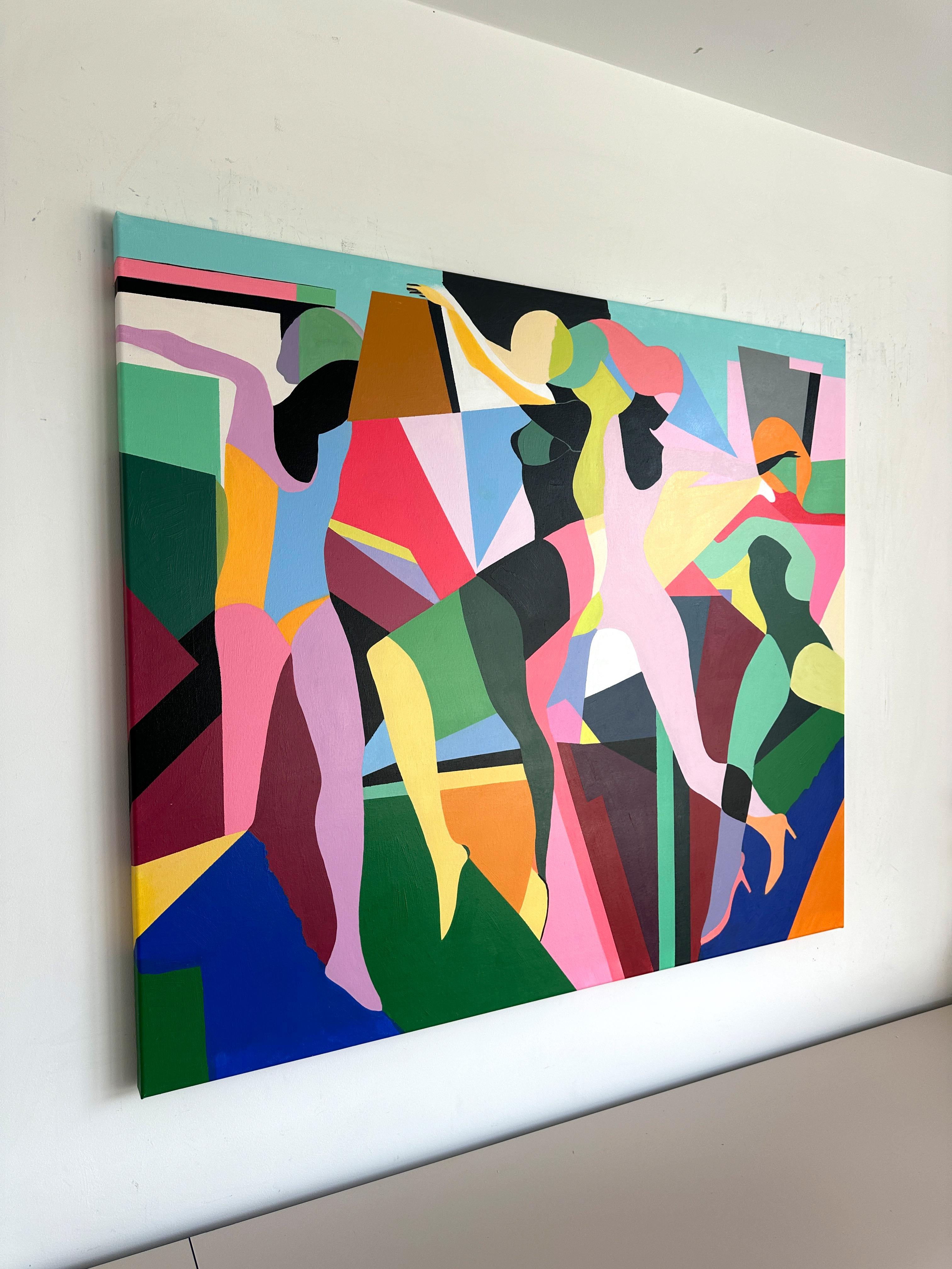 Catena da donna di Barbara Schaumann - Pittura astratta cubista contemporanea 4