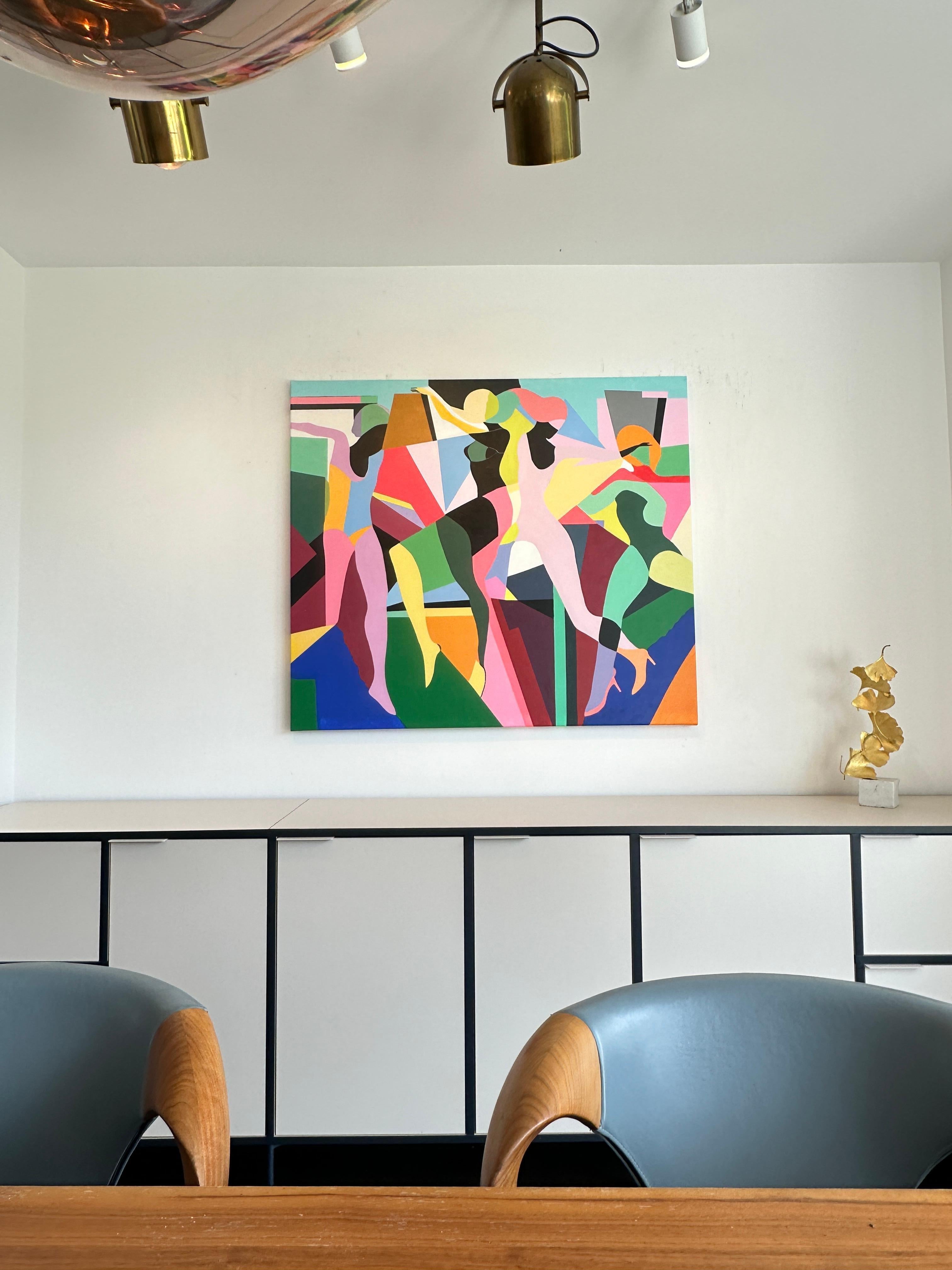 Catena da donna di Barbara Schaumann - Pittura astratta cubista contemporanea 6