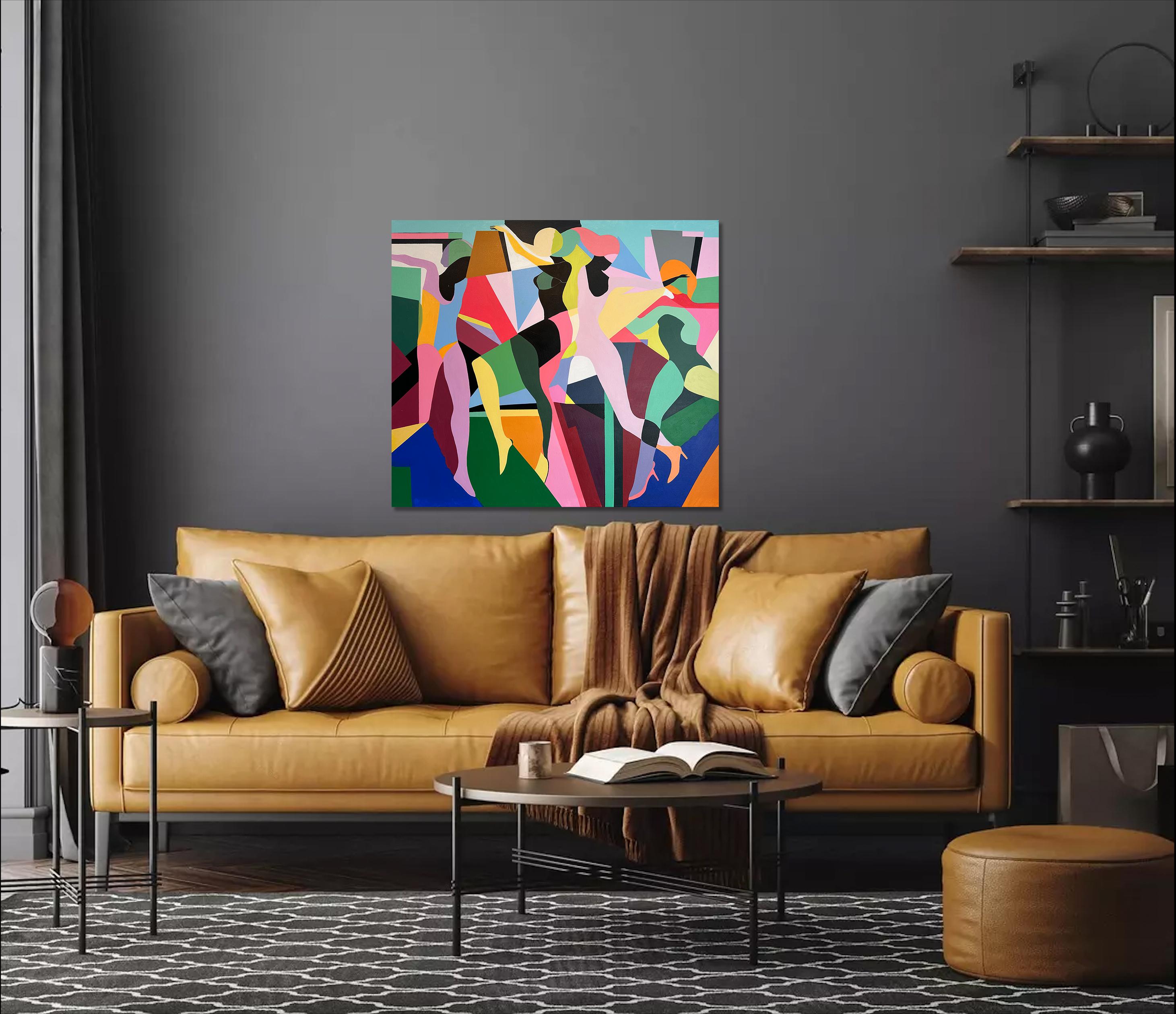 Catena da donna di Barbara Schaumann - Pittura astratta cubista contemporanea 8