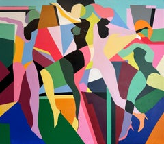 Catena da donna di Barbara Schaumann - Pittura astratta cubista contemporanea