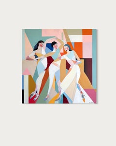 Lost in Your Rhythm B. Schaumann - Contemporary Abstract Dancers Painting