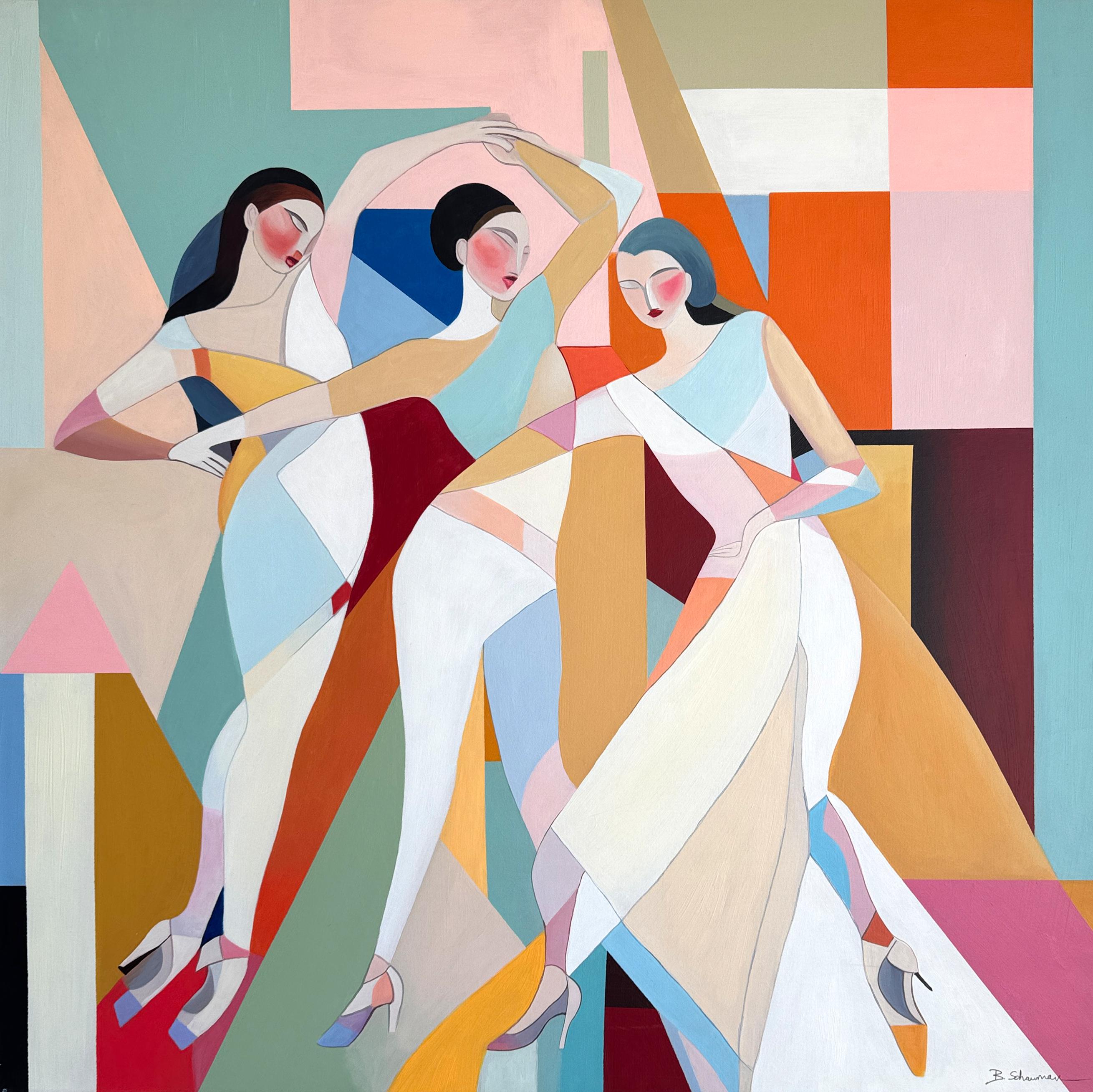 Lost in Your Rhythm B. Schaumann - Contemporary Abstract Dancers Painting