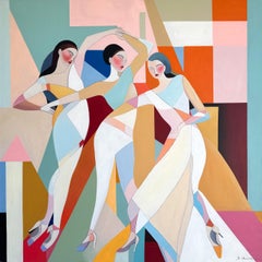 Lost in Your Rhythm B. Schaumann - Contemporary Abstract Dancers Painting