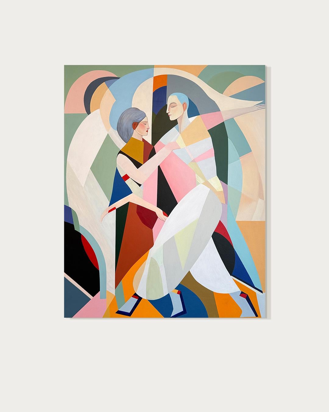 Liebende in Bewegung  von B.Schaumann Zeitgenössische Tänzer Malerei – Painting von Barbara Schaumann