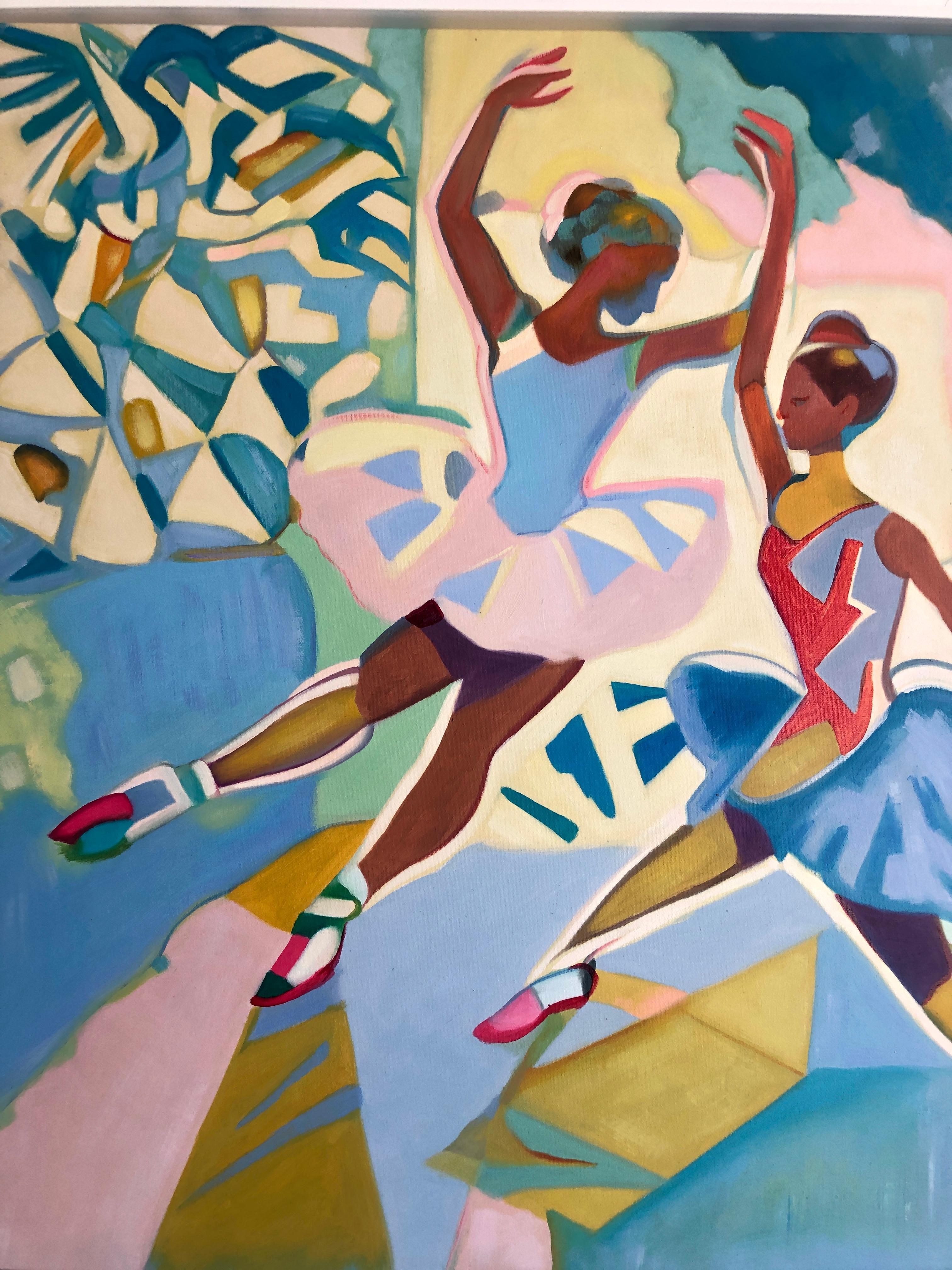 Moments d'un rêve Mélodie du mouvement par I. B. Schaumann Peinture de danseurs contemporains en vente 5
