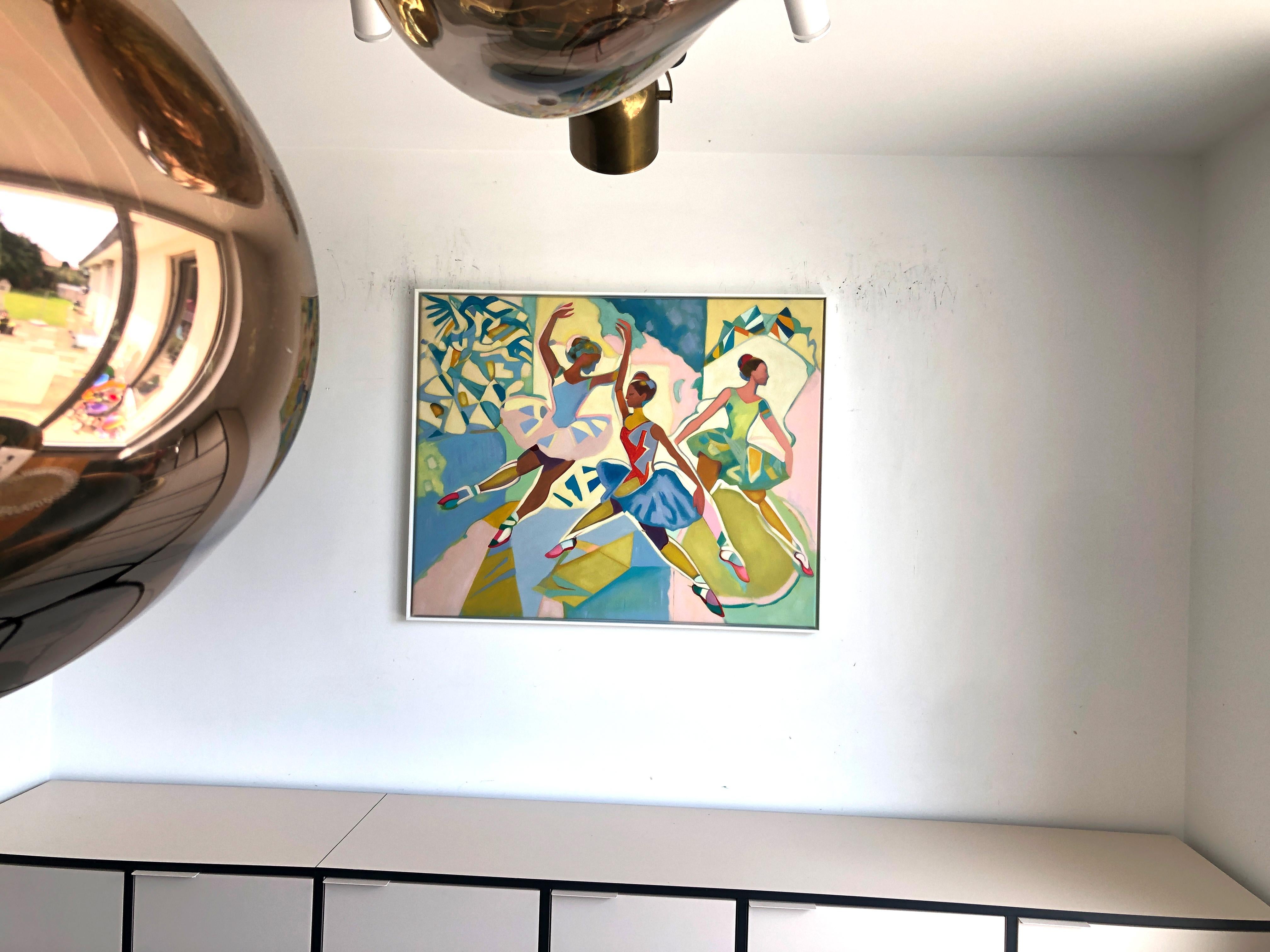 Moments d'un rêve Mélodie du mouvement par I. B. Schaumann Peinture de danseurs contemporains en vente 6