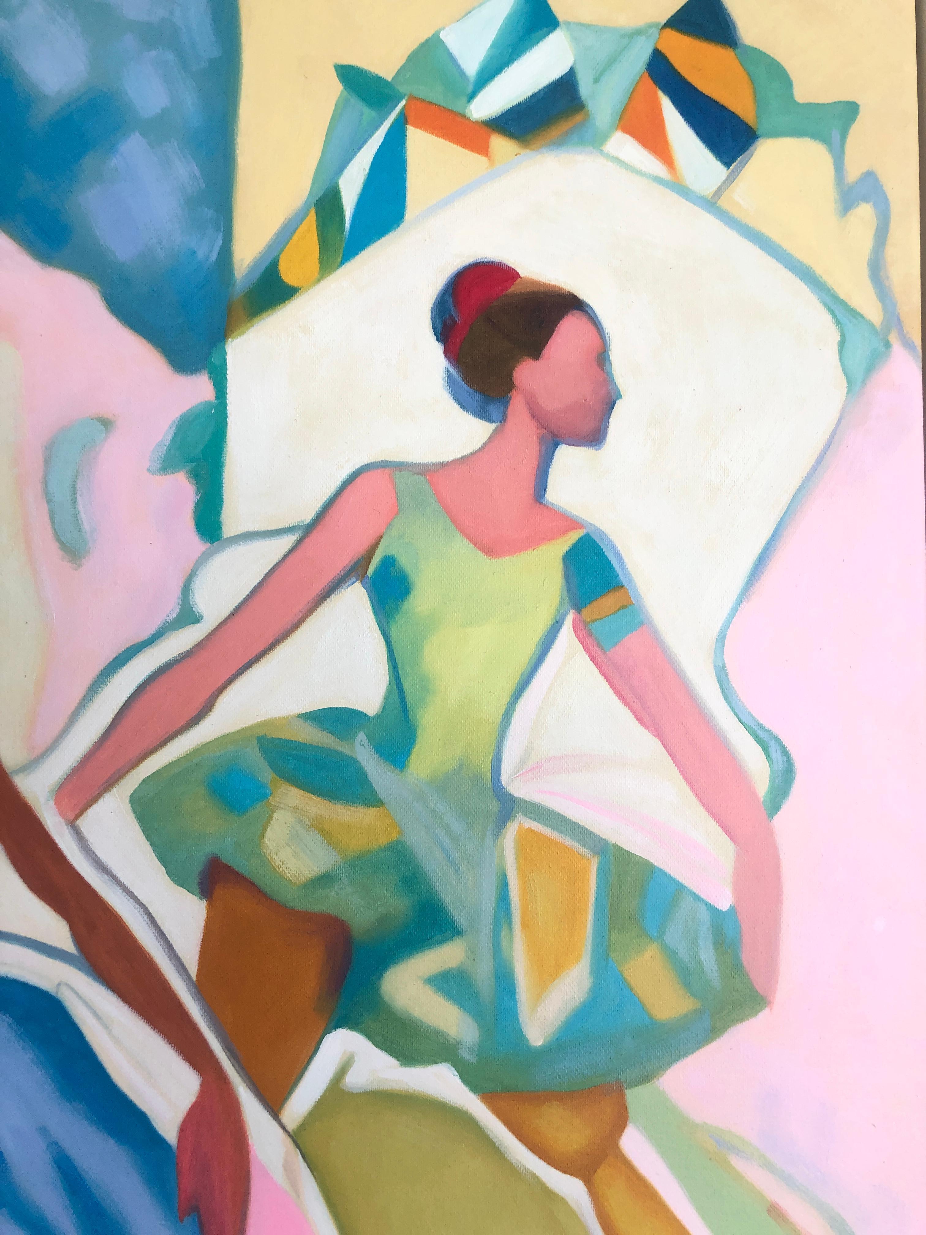 Moments d'un rêve Mélodie du mouvement par I. B. Schaumann Peinture de danseurs contemporains en vente 7