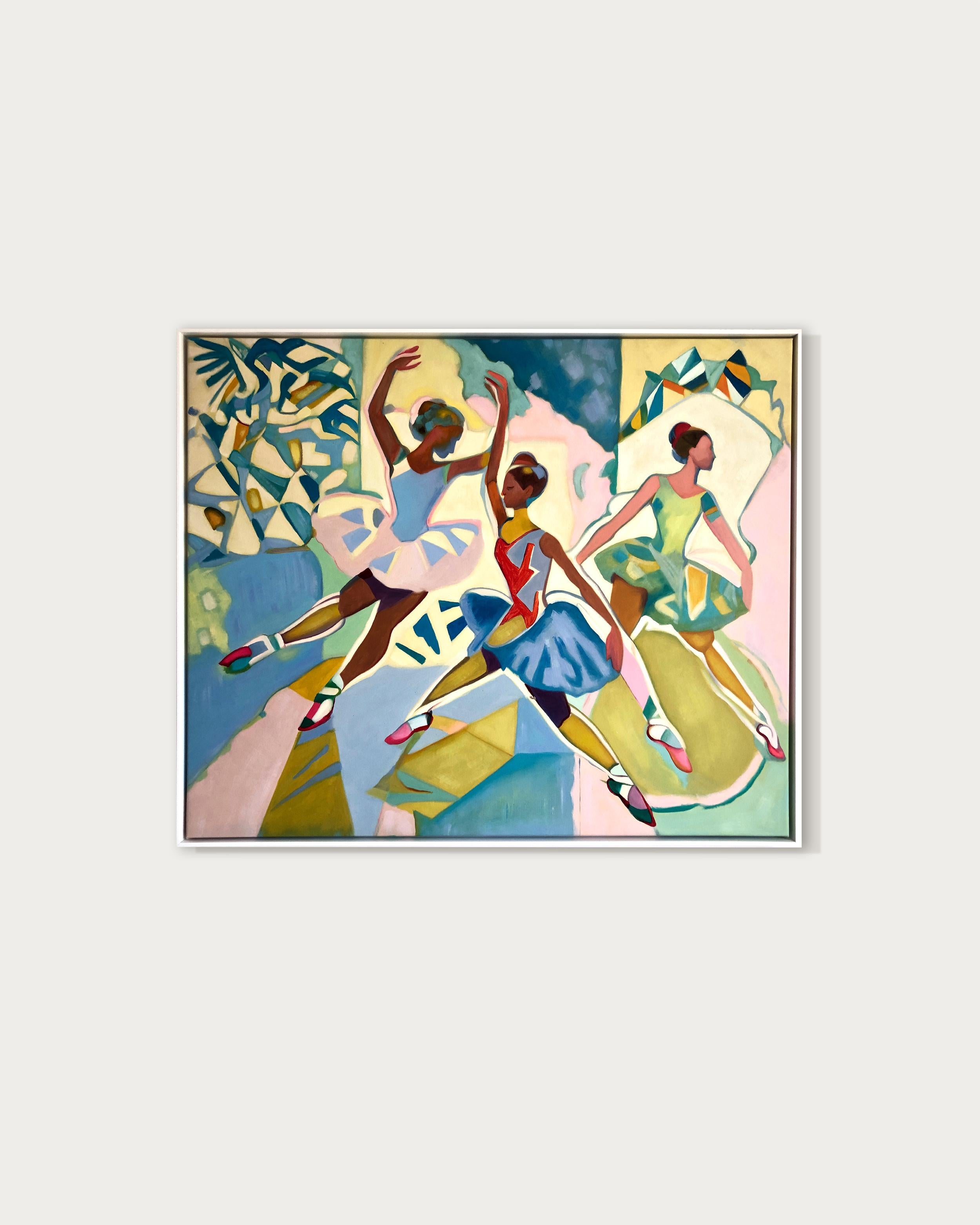 Moments d'un rêve Mélodie du mouvement par I. B. Schaumann Peinture de danseurs contemporains - Painting de Barbara Schaumann