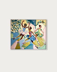 Moments d'un rêve Mélodie du mouvement par I. B. Schaumann Peinture de danseurs contemporains