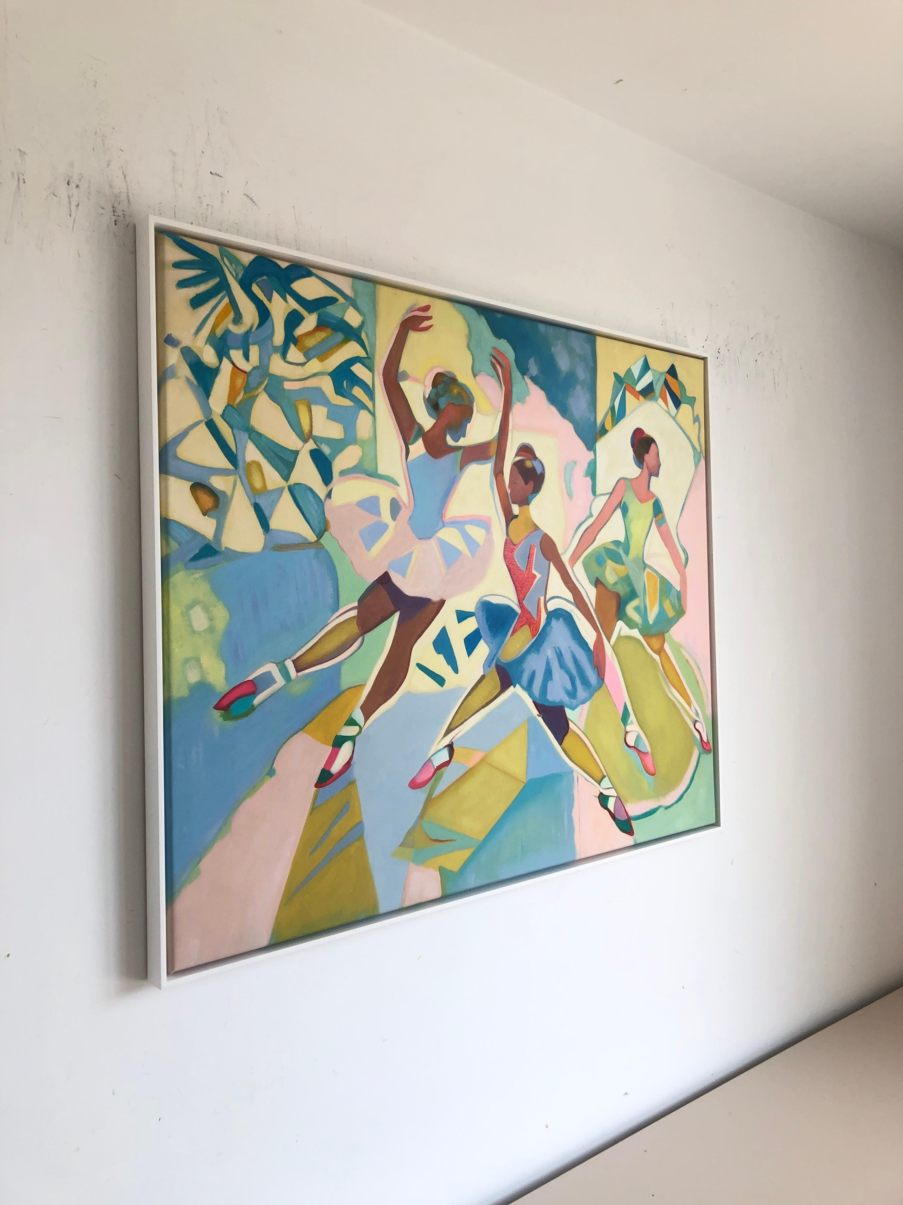 Barber Schaumann est une artiste contemporaine connue pour ses interprétations vibrantes et abstraites de la forme féminine. Son travail combine des couleurs vives avec des formes modernes et géométriques, mêlant des éléments du cubisme et de