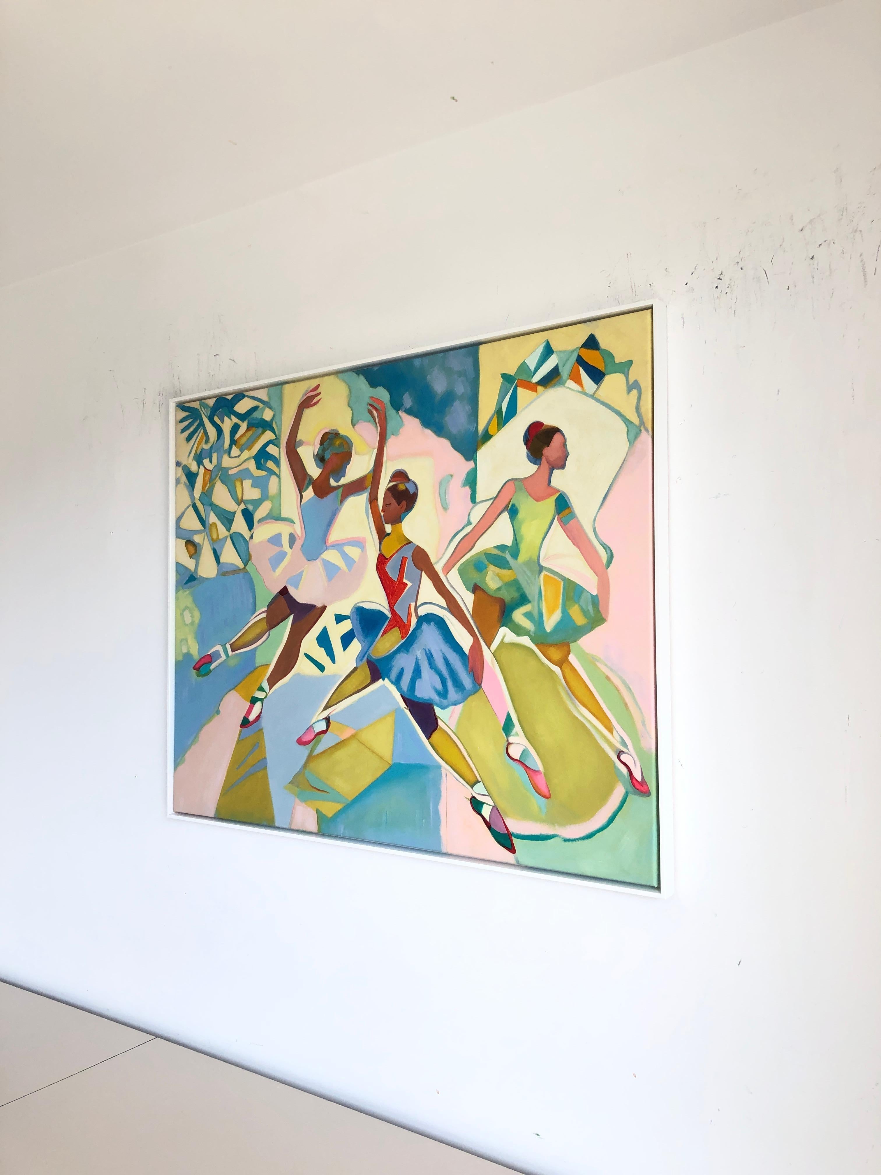 Moments d'un rêve Mélodie du mouvement par I. B. Schaumann Peinture de danseurs contemporains en vente 2