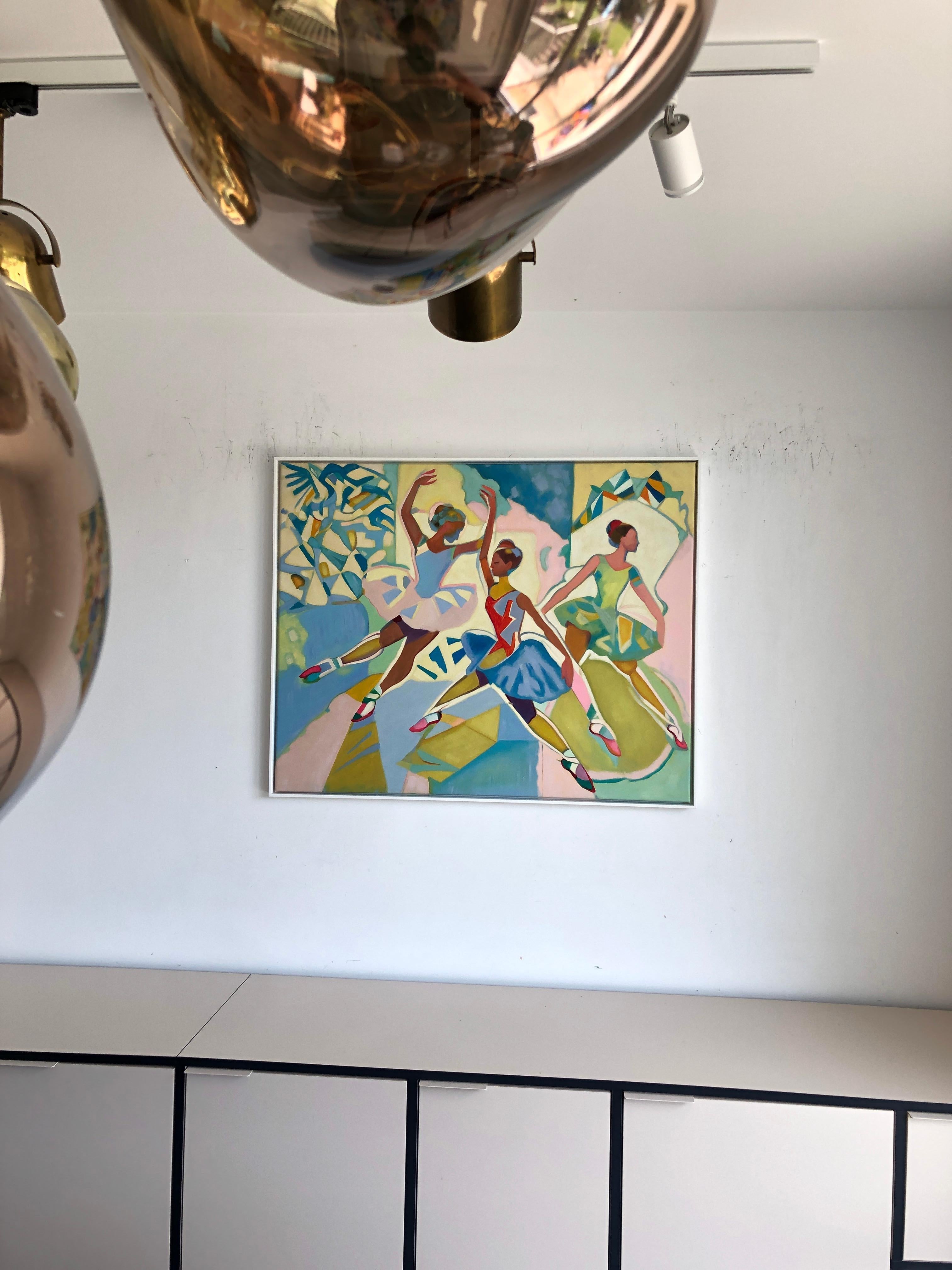 Moments d'un rêve Mélodie du mouvement par I. B. Schaumann Peinture de danseurs contemporains en vente 3