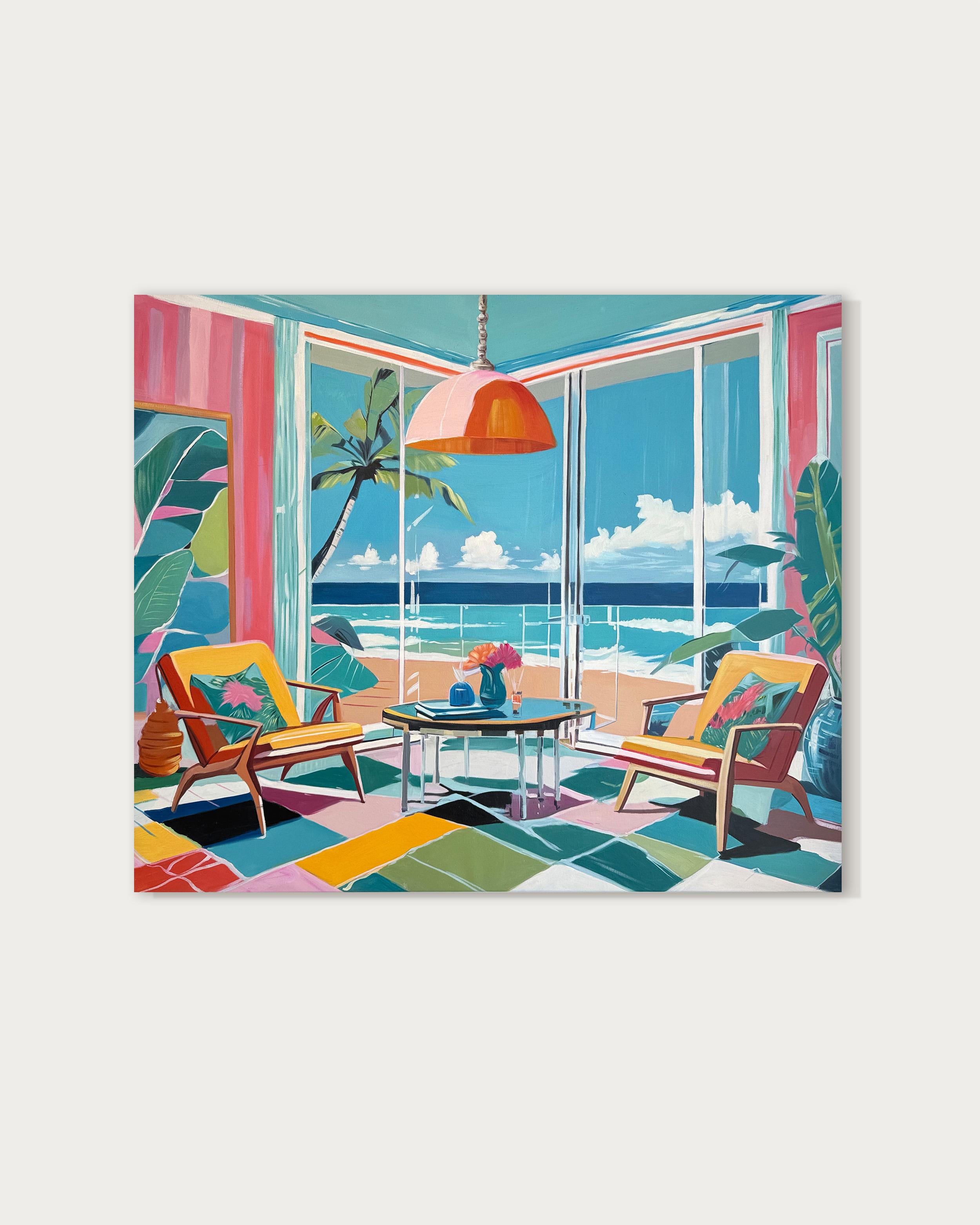 Moments with You Carried by the Ocean B.Schaumann- Zeitgenössische Urlaubsmalerei – Painting von Barbara Schaumann