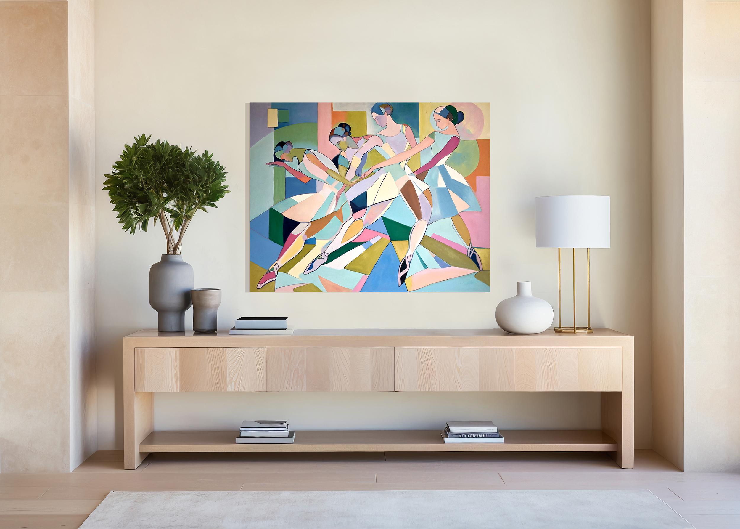 Movimento in Grazia - Barbara Schaumann - Pittura astratta contemporanea di danzatori in vendita 9