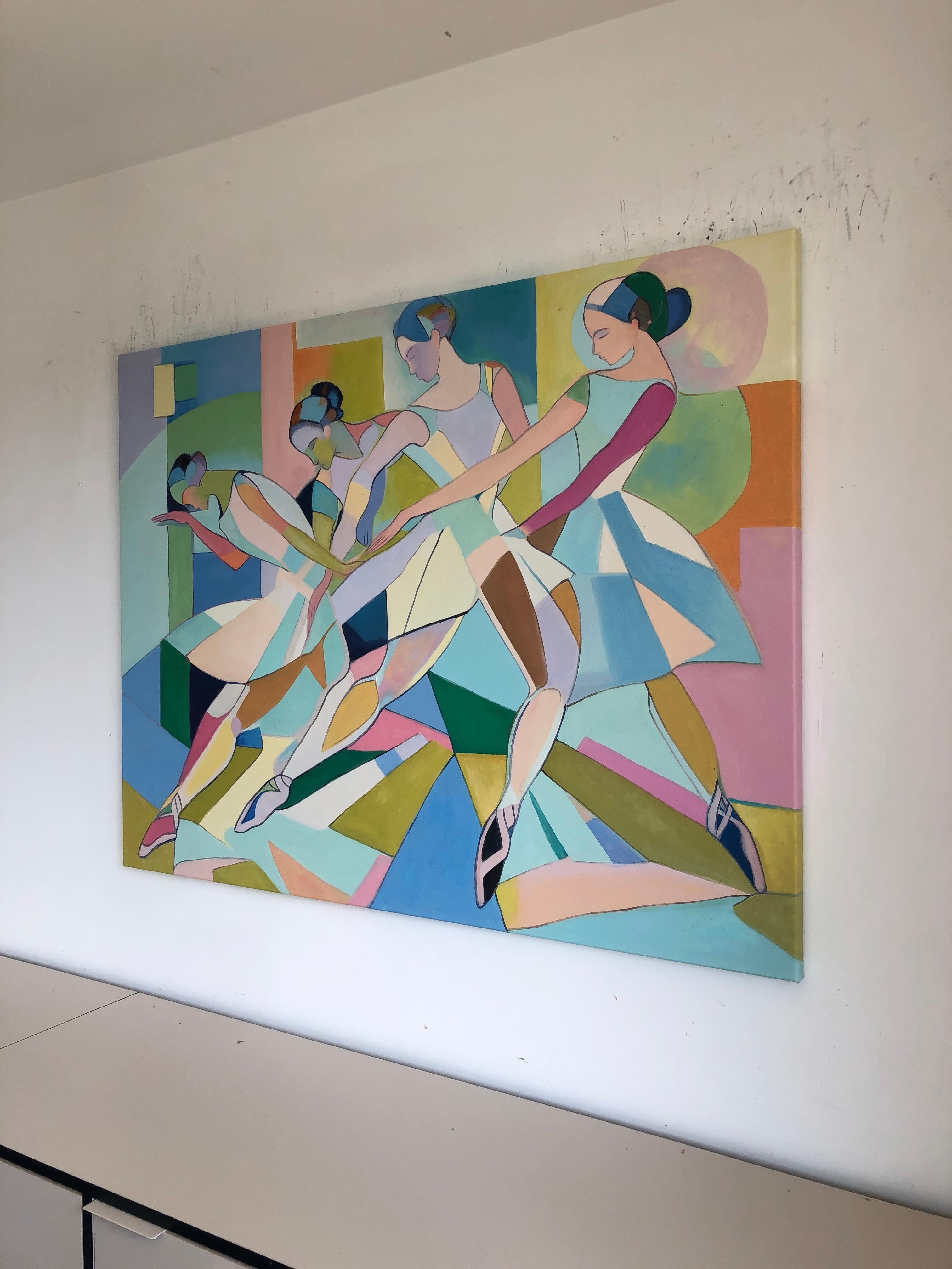 Movimento in Grazia - Barbara Schaumann - Pittura astratta contemporanea di danzatori in vendita 10