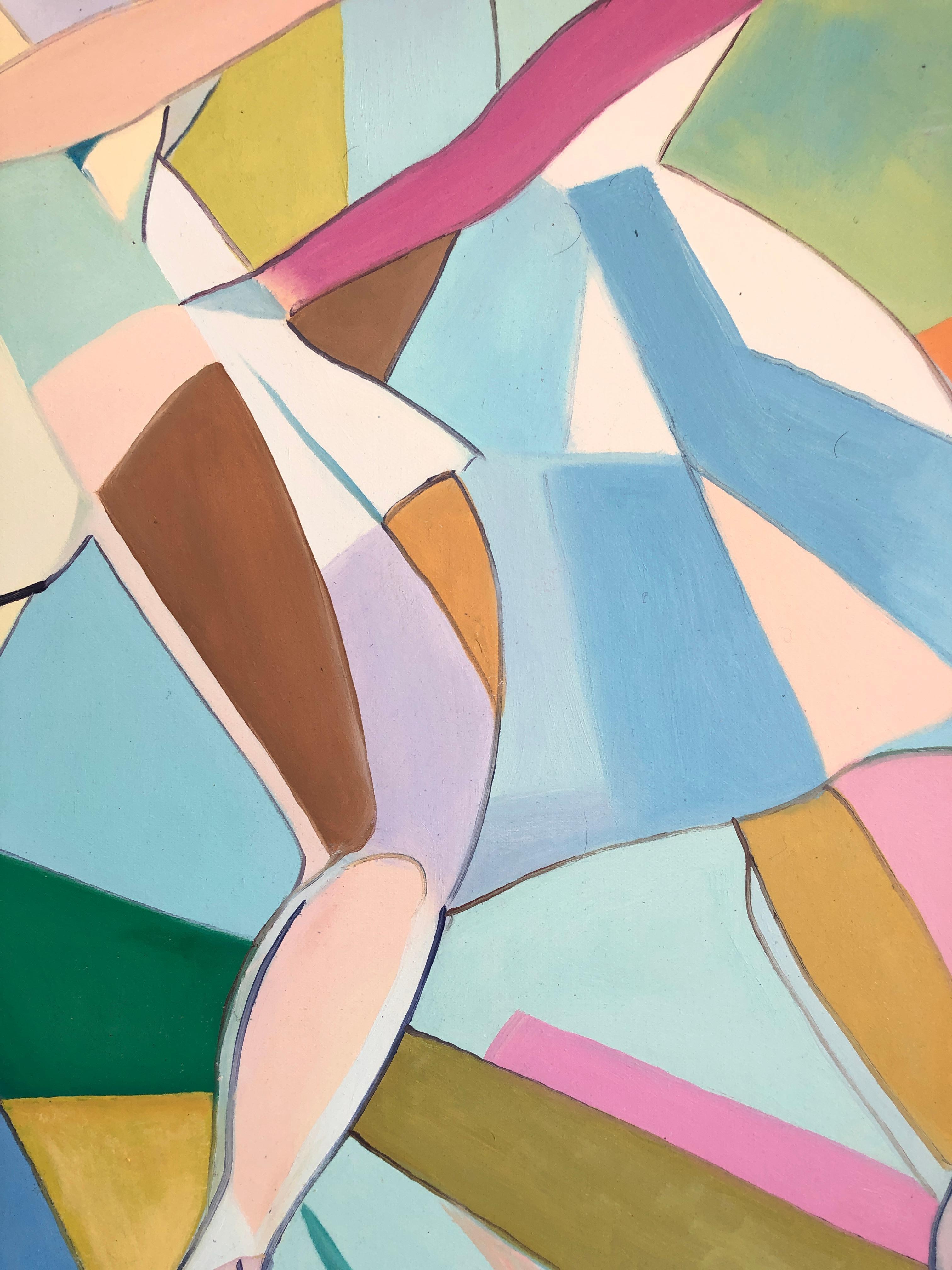 Movimento in Grazia - Barbara Schaumann - Pittura astratta contemporanea di danzatori in vendita 11