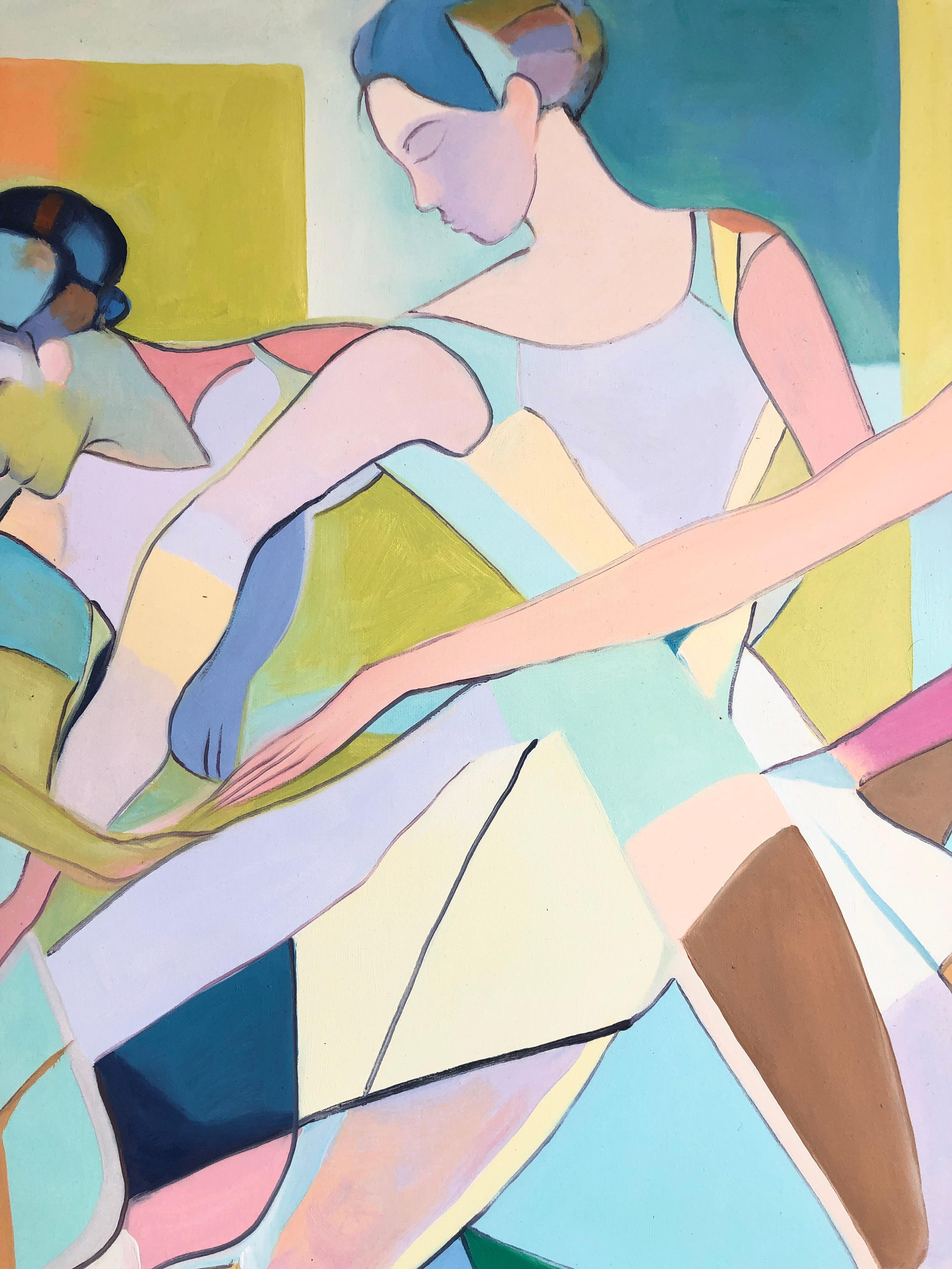 Movimento in Grazia - Barbara Schaumann - Pittura astratta contemporanea di danzatori in vendita 13
