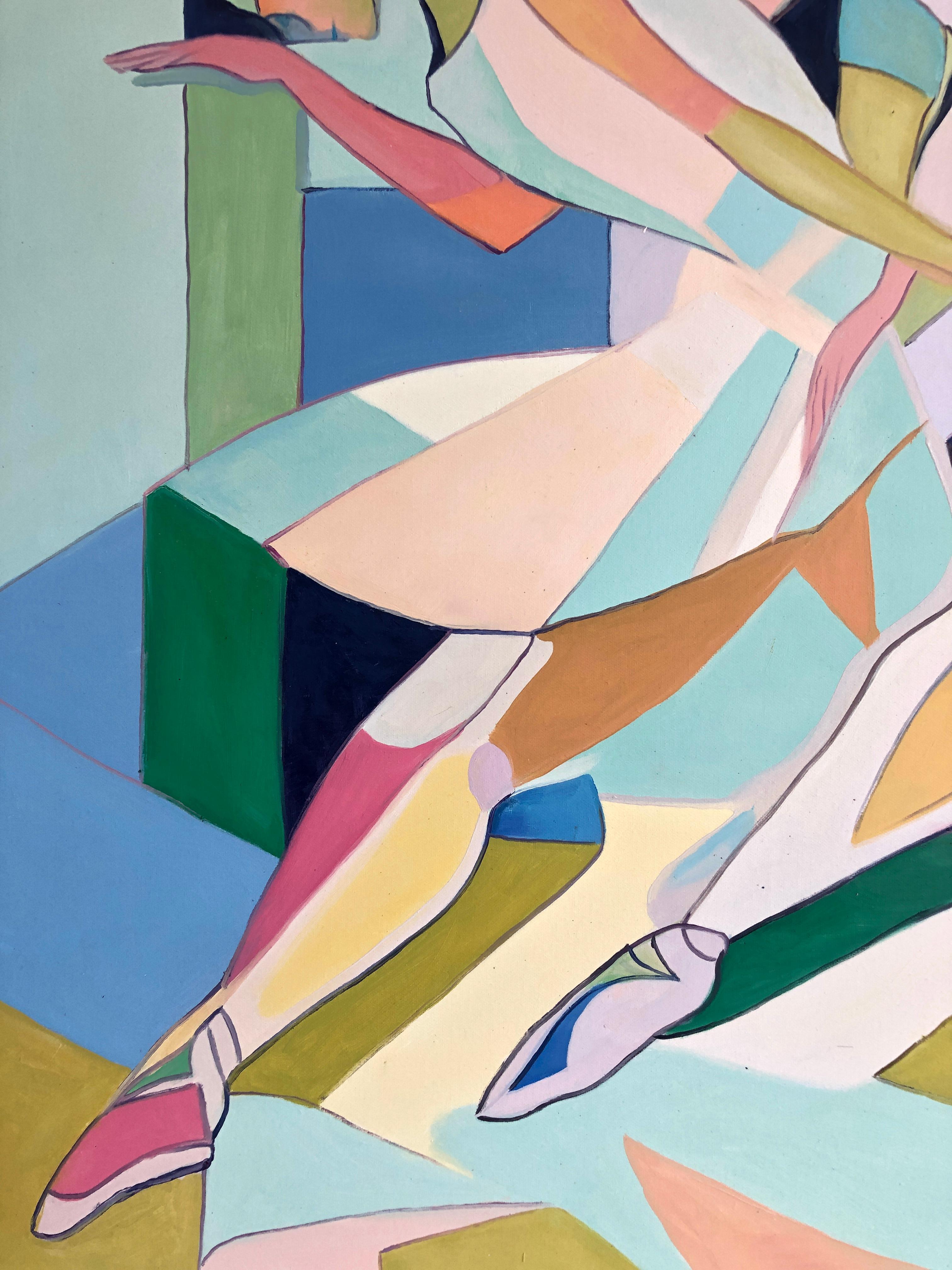 Movimento in Grazia - Barbara Schaumann - Pittura astratta contemporanea di danzatori in vendita 15