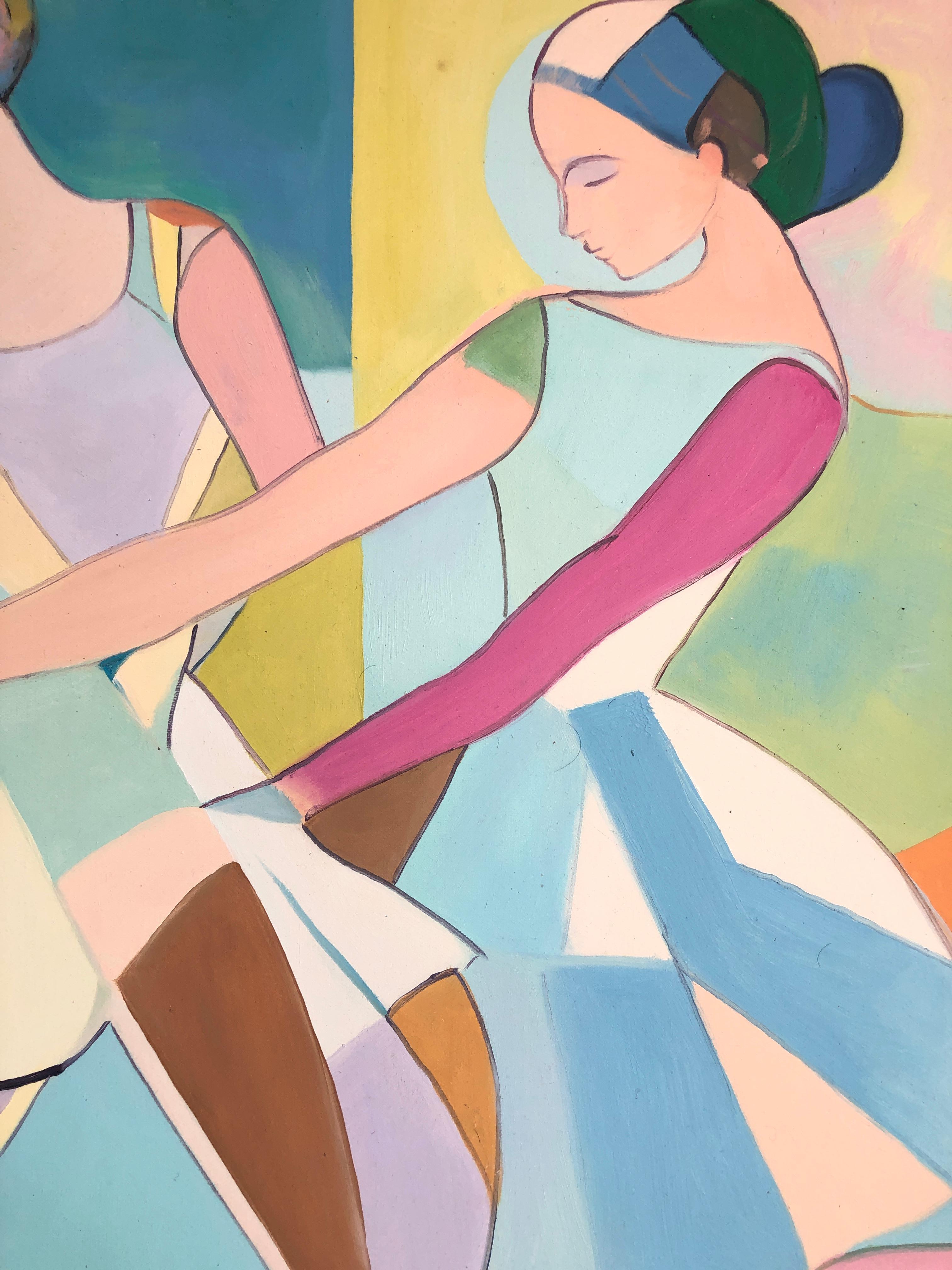 Movimento in Grazia - Barbara Schaumann - Pittura astratta contemporanea di danzatori in vendita 3