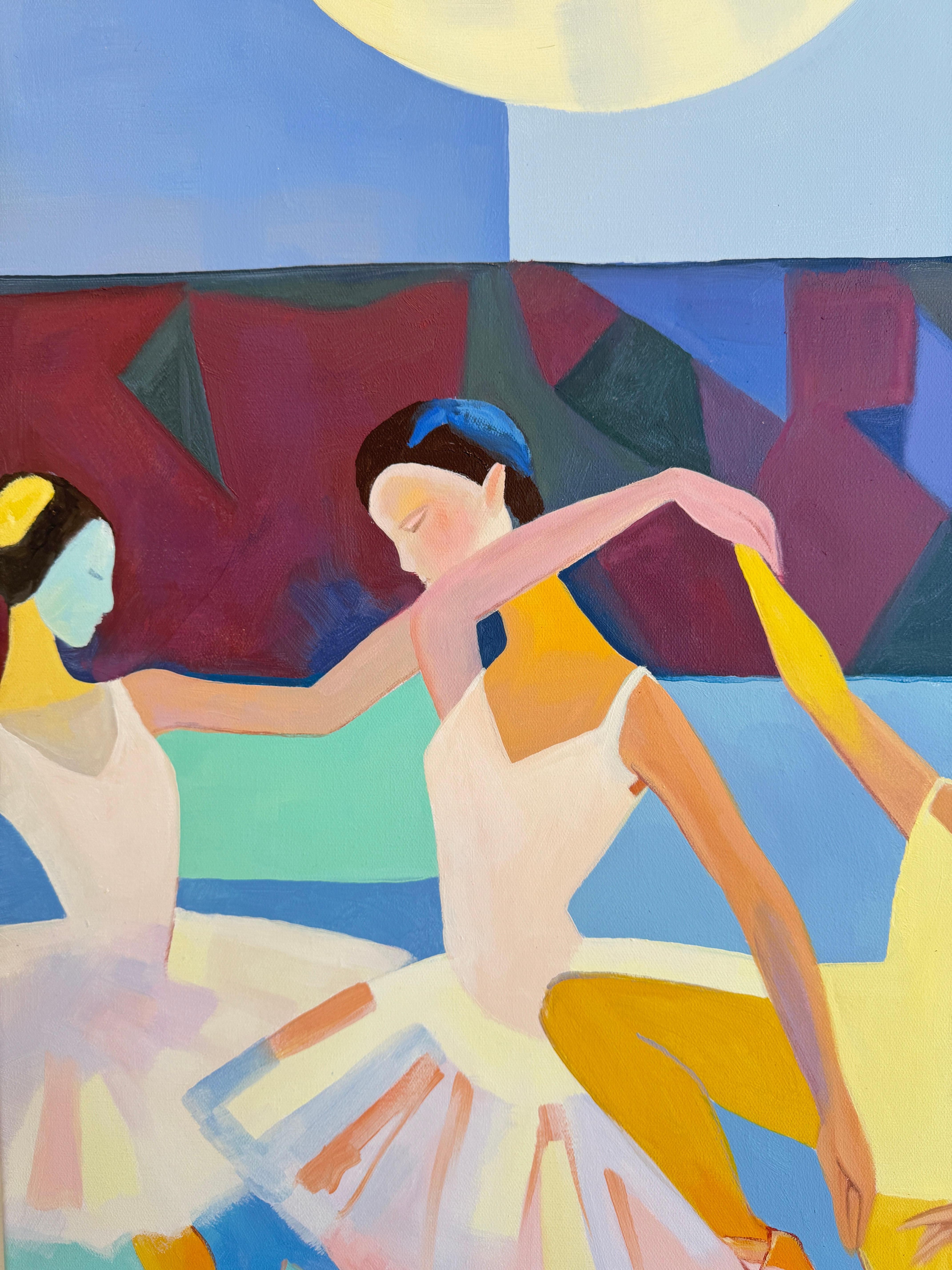 Musik in meiner Seele - B.Schaumann - Zeitgenössische Tänzer Malerei (Grau), Abstract Painting, von Barbara Schaumann