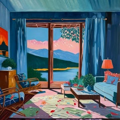 Pulled by the blue - B.Schaumann Contemporary interior architectural Painting