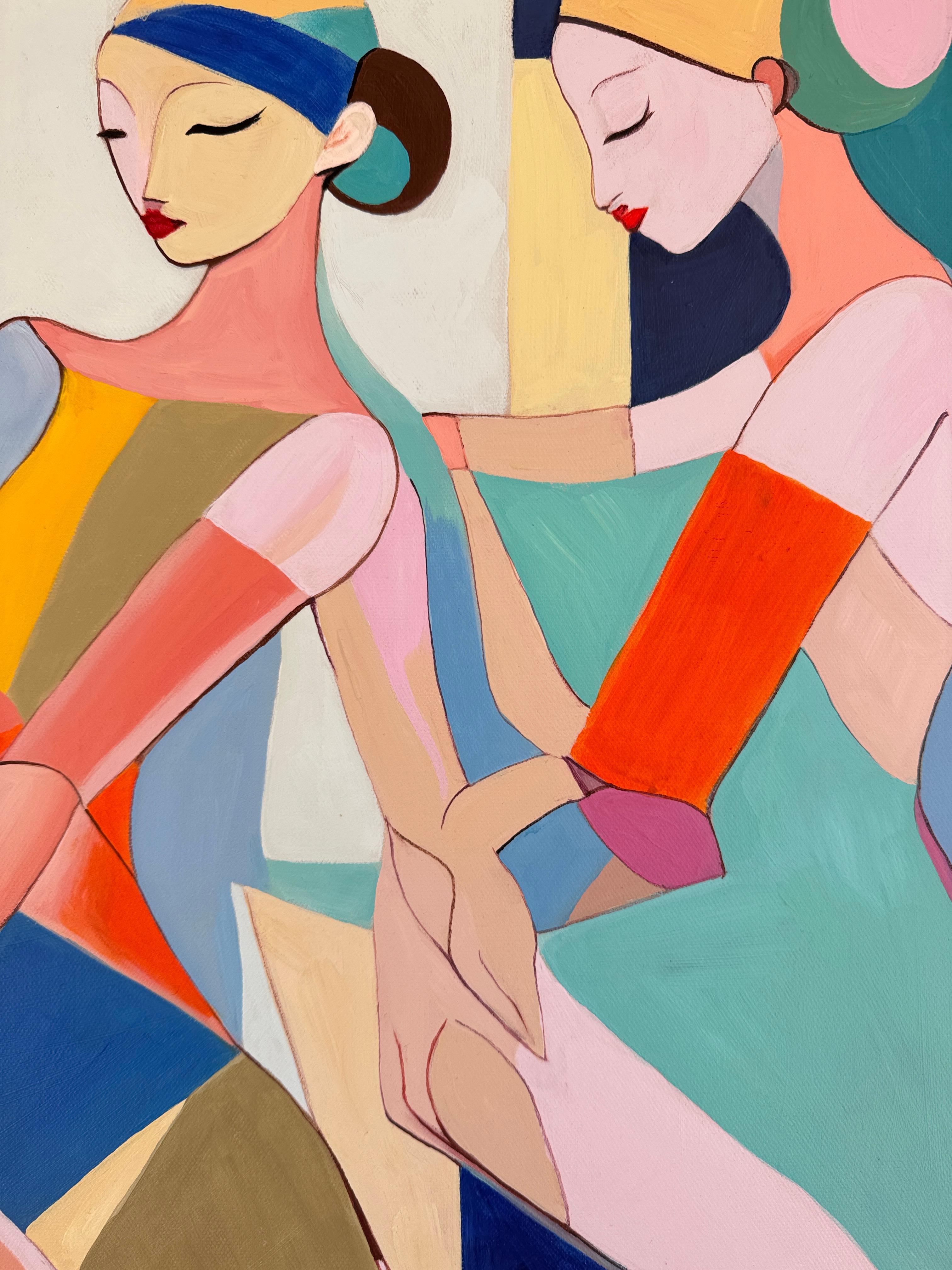 Rythme de l'union -Barbara Schaumann - Peinture abstraite contemporaine sur la danse en vente 7