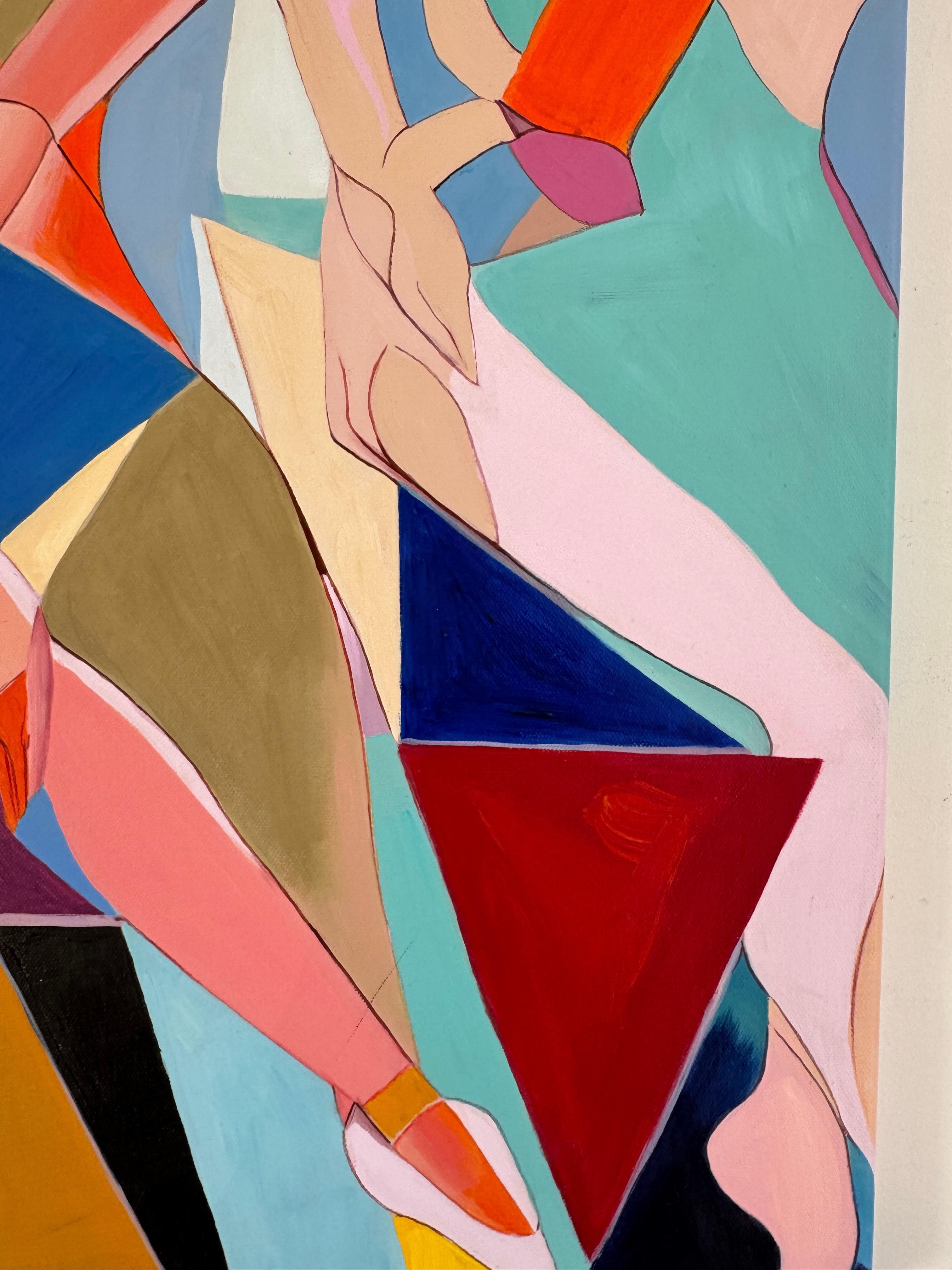 Rythme de l'union -Barbara Schaumann - Peinture abstraite contemporaine sur la danse en vente 5