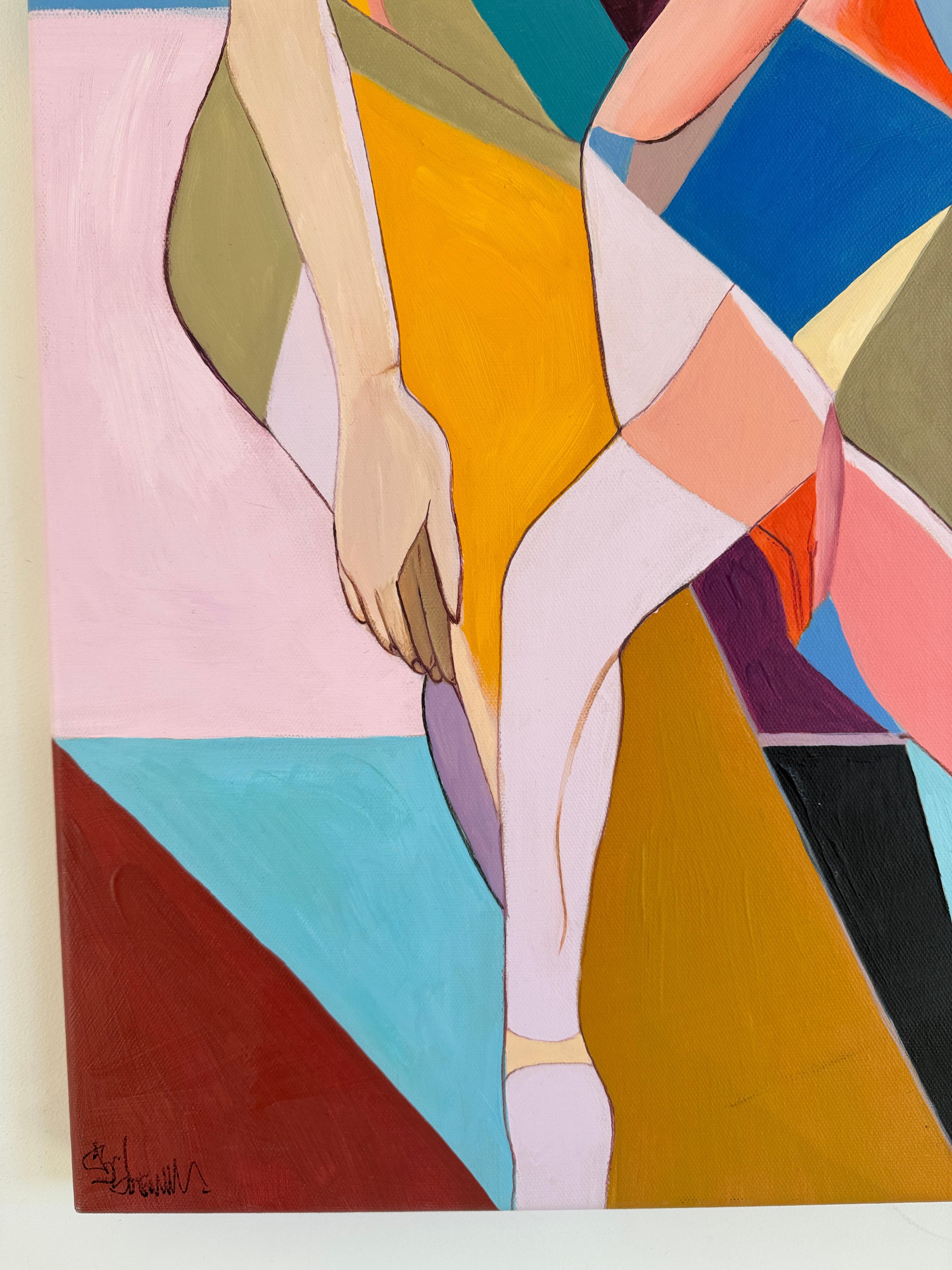 Rythme de l'union -Barbara Schaumann - Peinture abstraite contemporaine sur la danse en vente 11