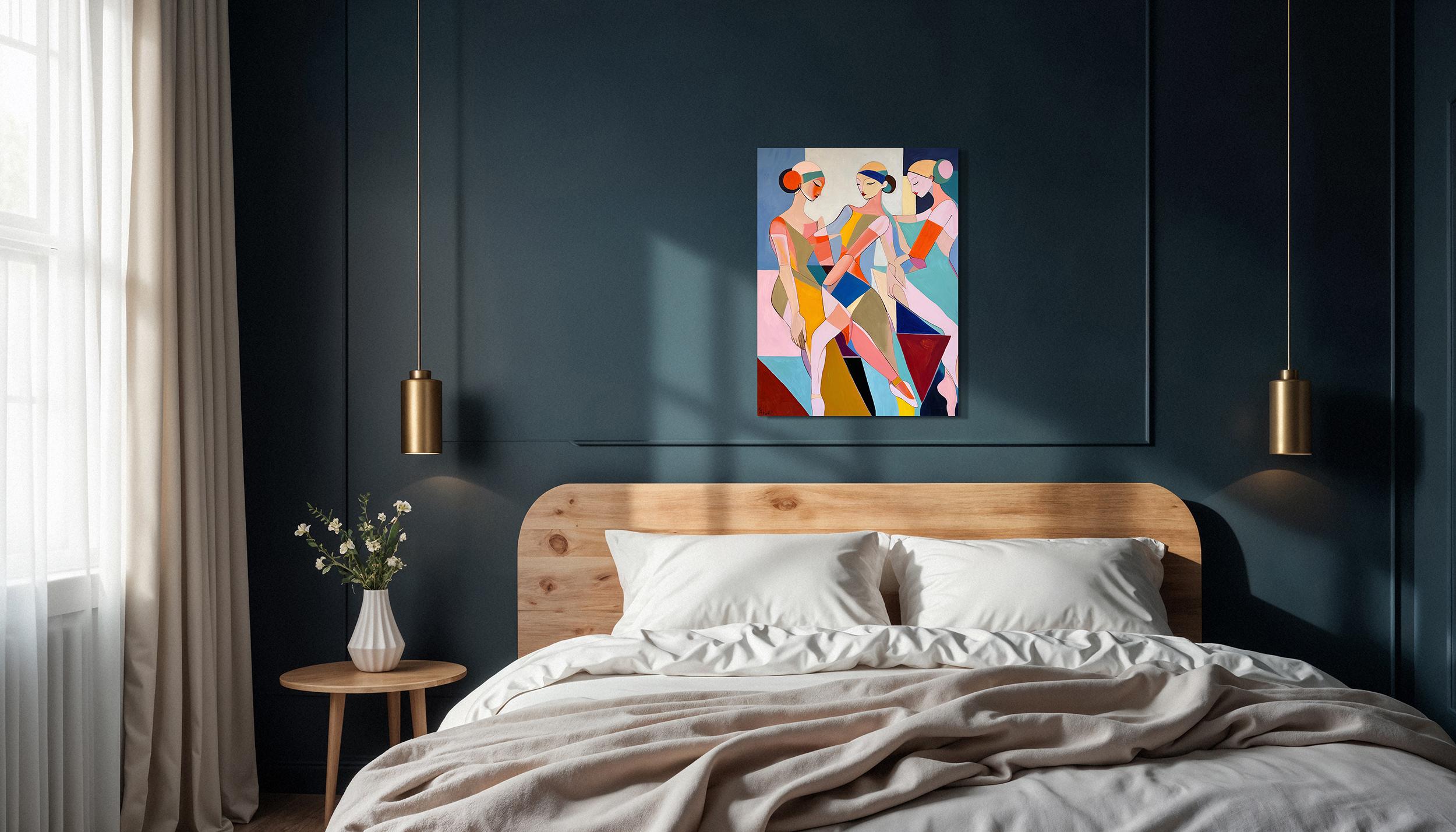 Rythme de l'union -Barbara Schaumann - Peinture abstraite contemporaine sur la danse en vente 8